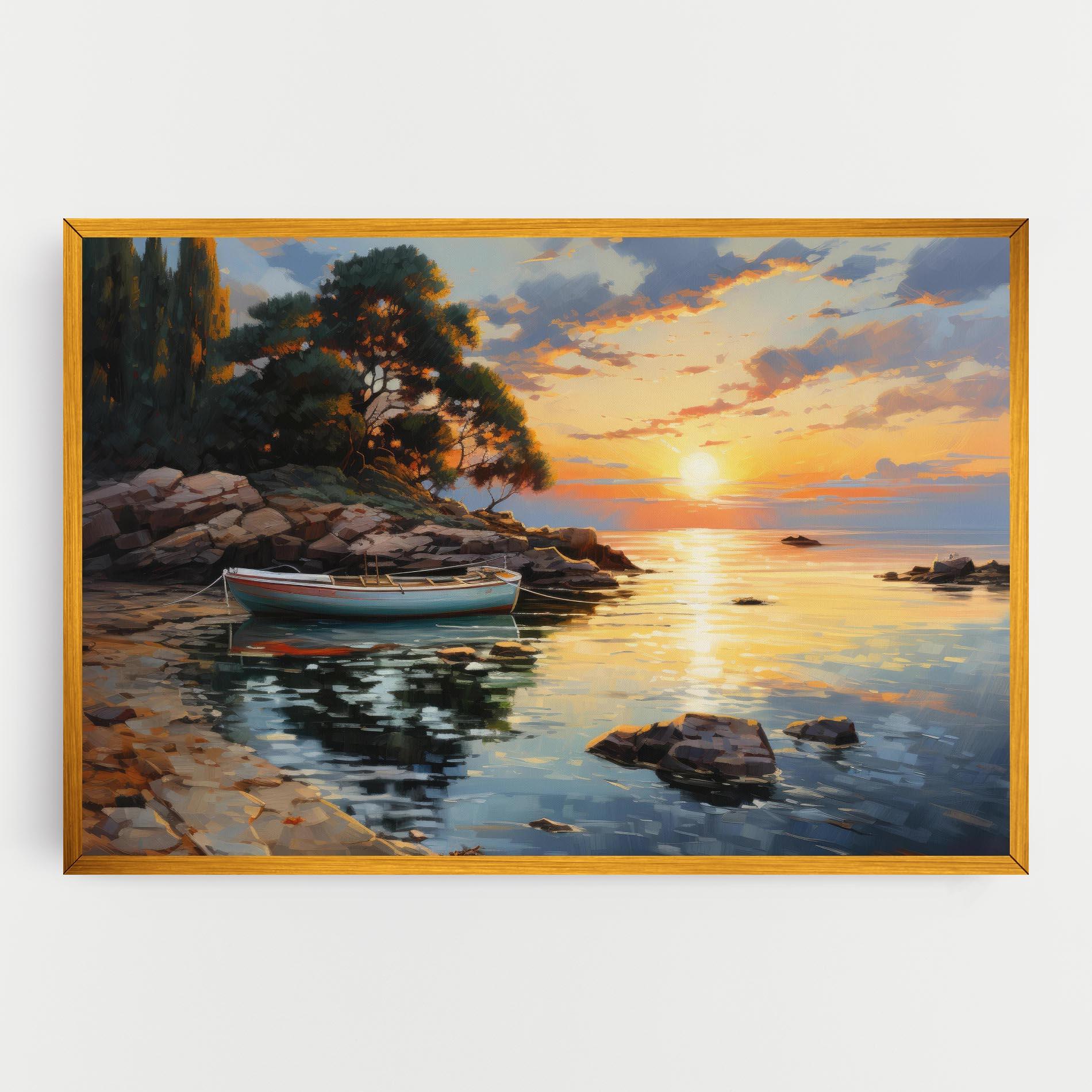 Картина на платно Sunset Sea Art mockup 0