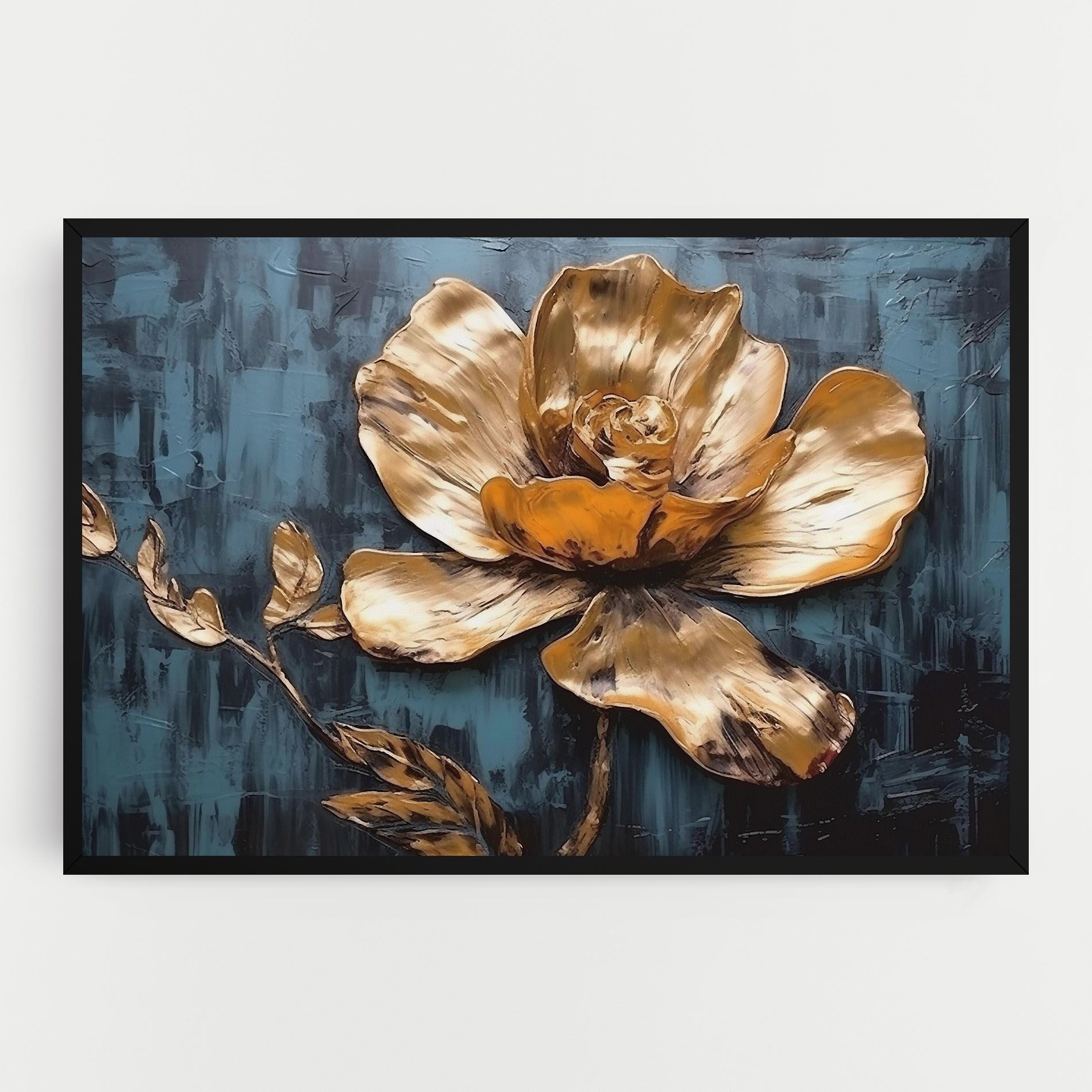 Golden Rose On Blue mockup 0