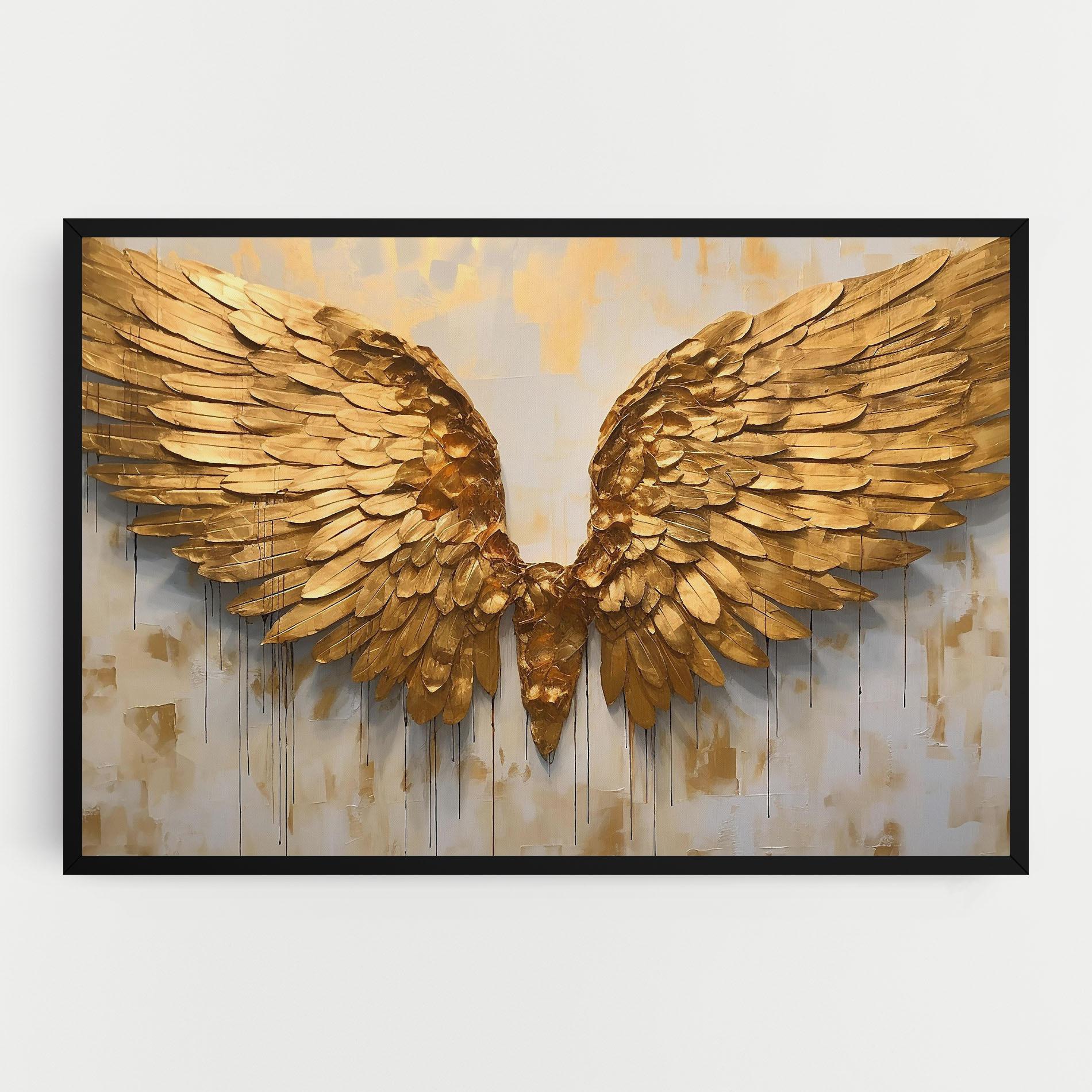 Картина на платно Golden Wings Art mockup 0