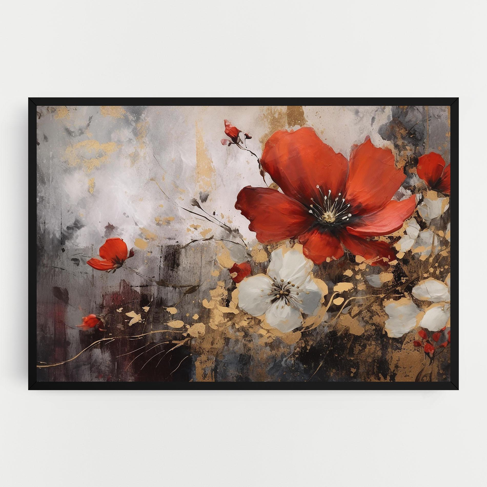 Картина на платно Red Poppy Painting mockup 0