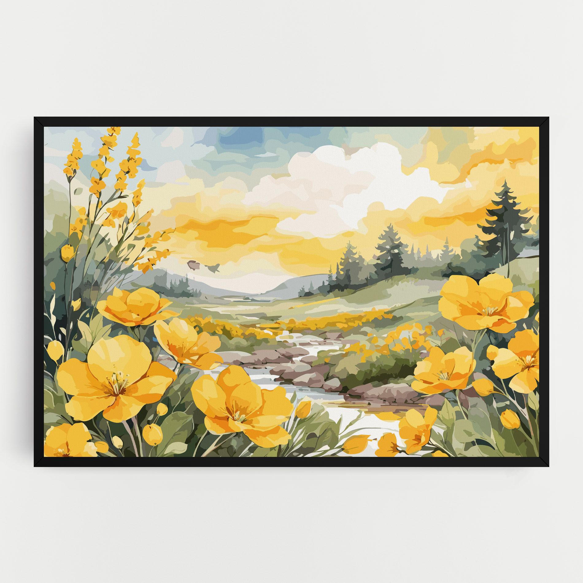 Yellow View Flower mockup 0