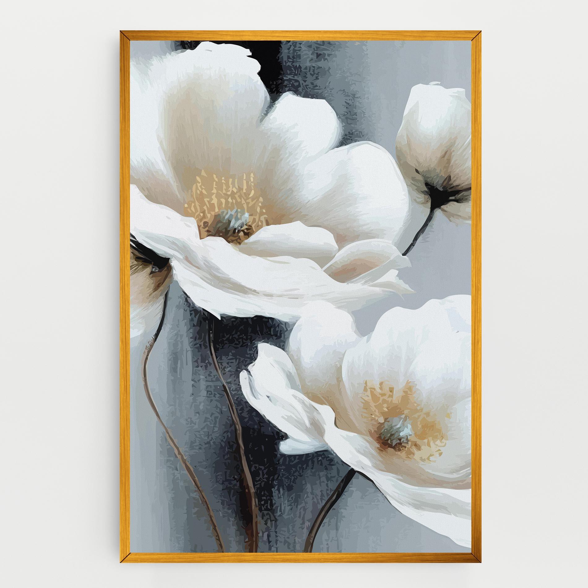 Картина на платно Paint Texture Flower mockup 0