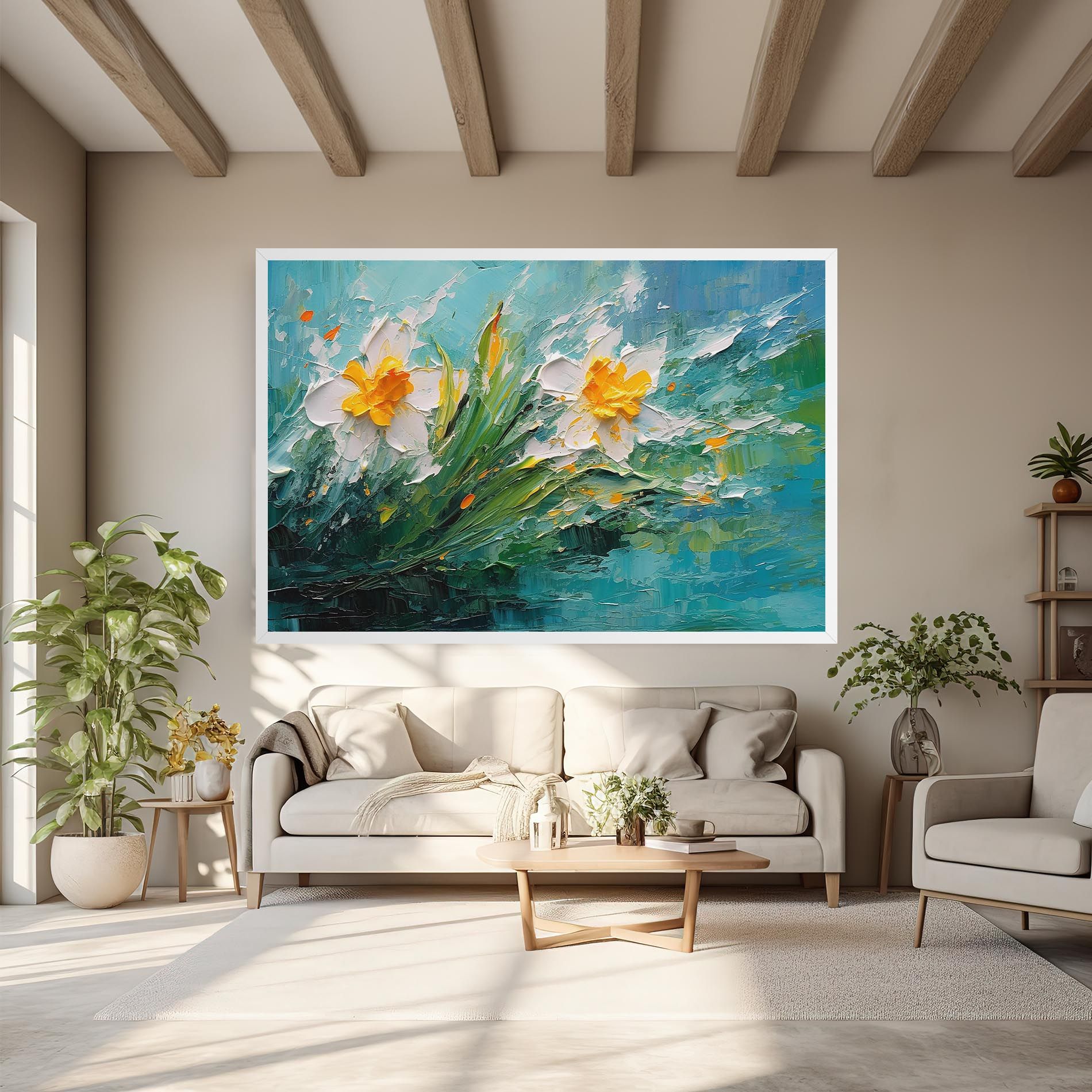 Abstract Flower Painting mockup 6