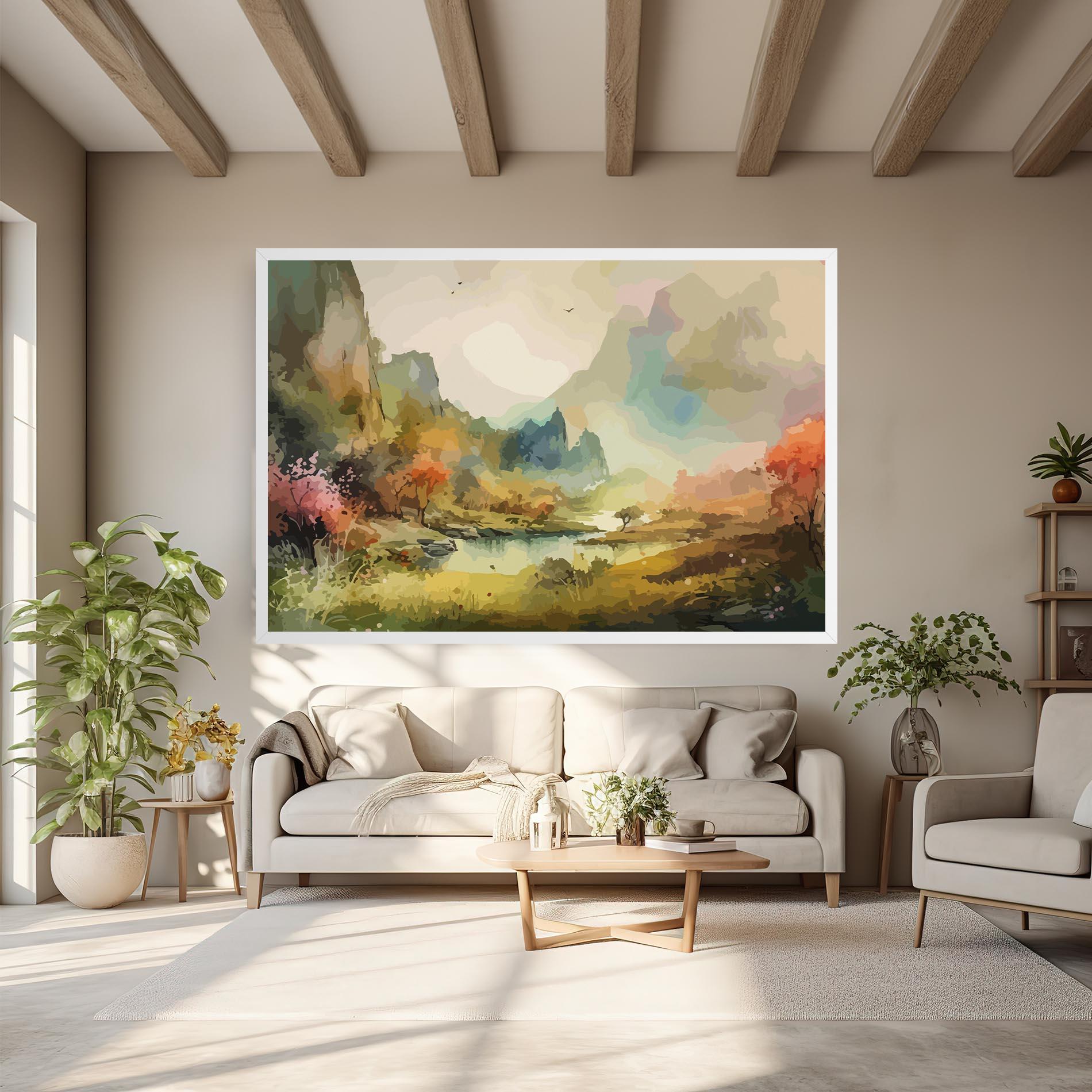 Картина на платно Nature Painting mockup 6