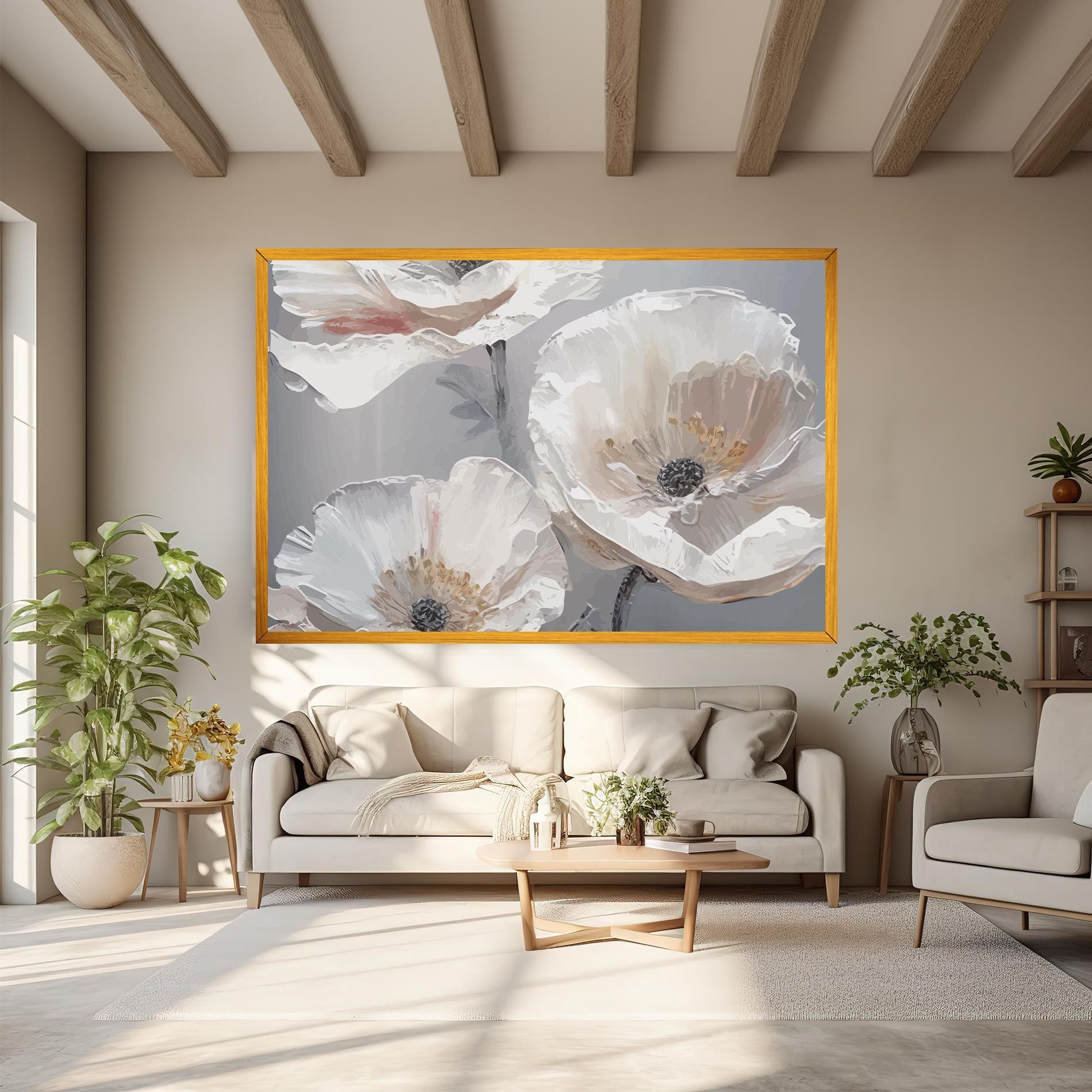 Cream Mix Flower mockup 6