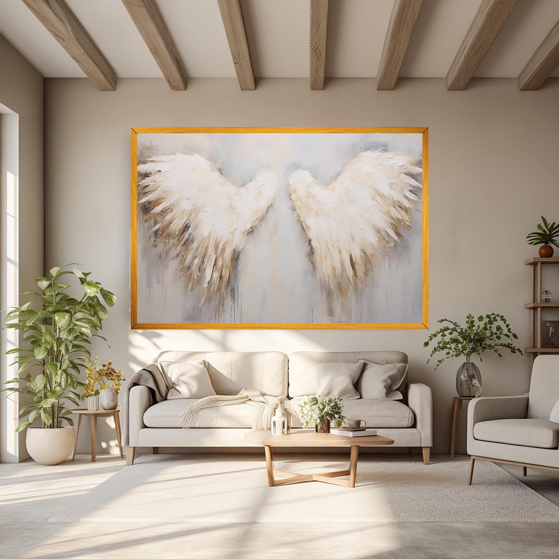 Cream White Wings mockup 6