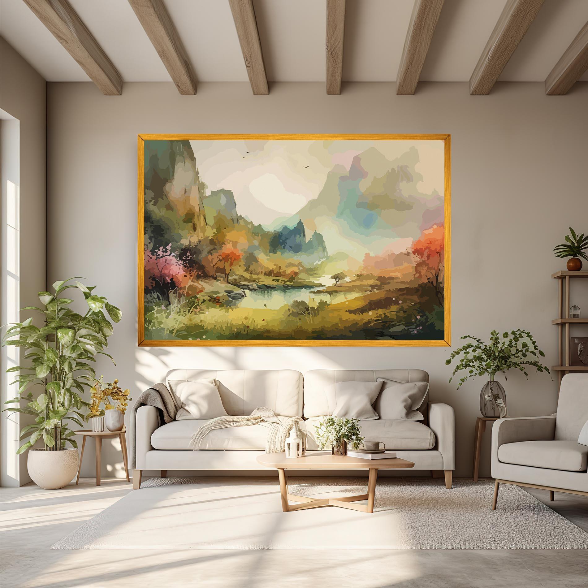 Картина на платно Nature Painting mockup 6