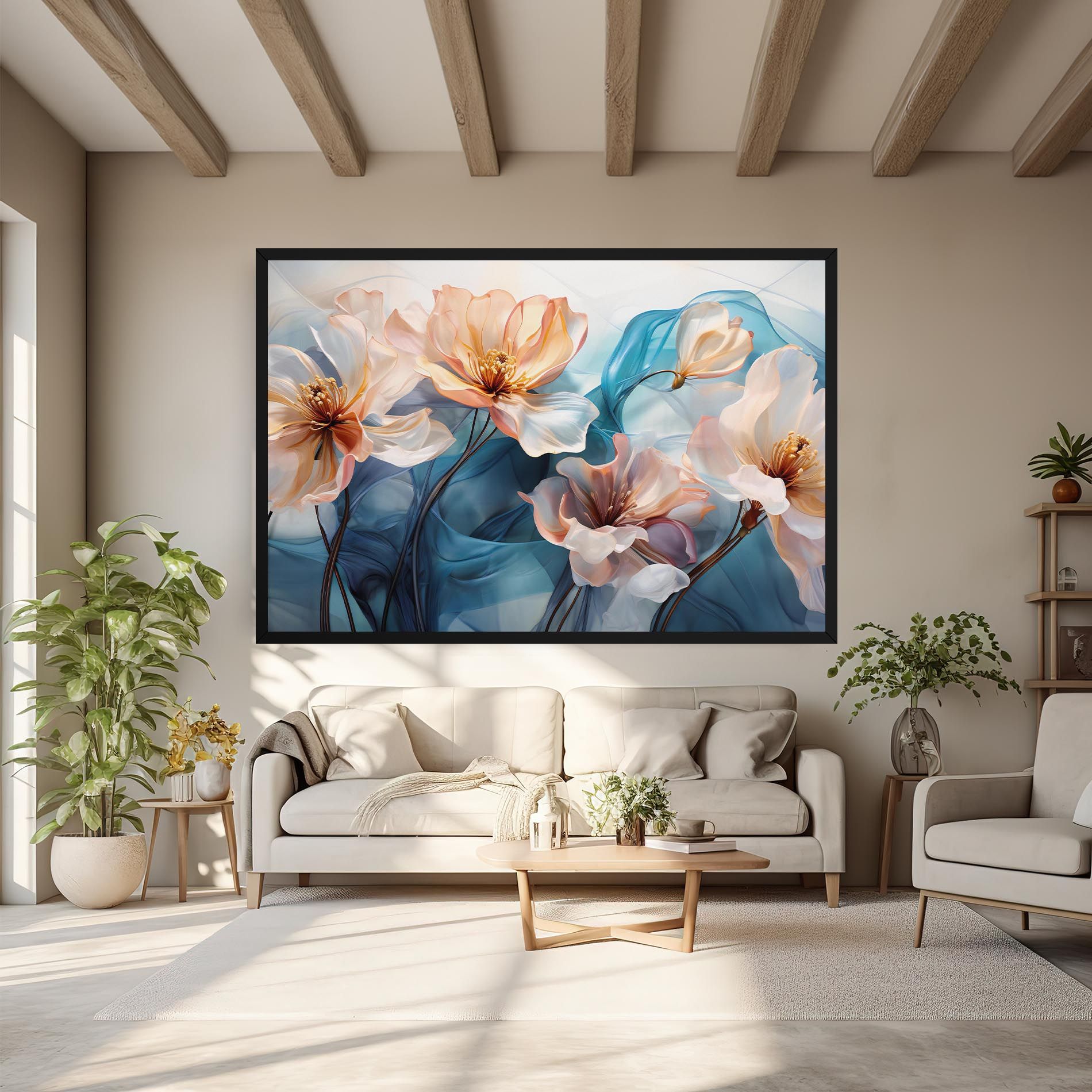 Pink Flowers Floating mockup 6