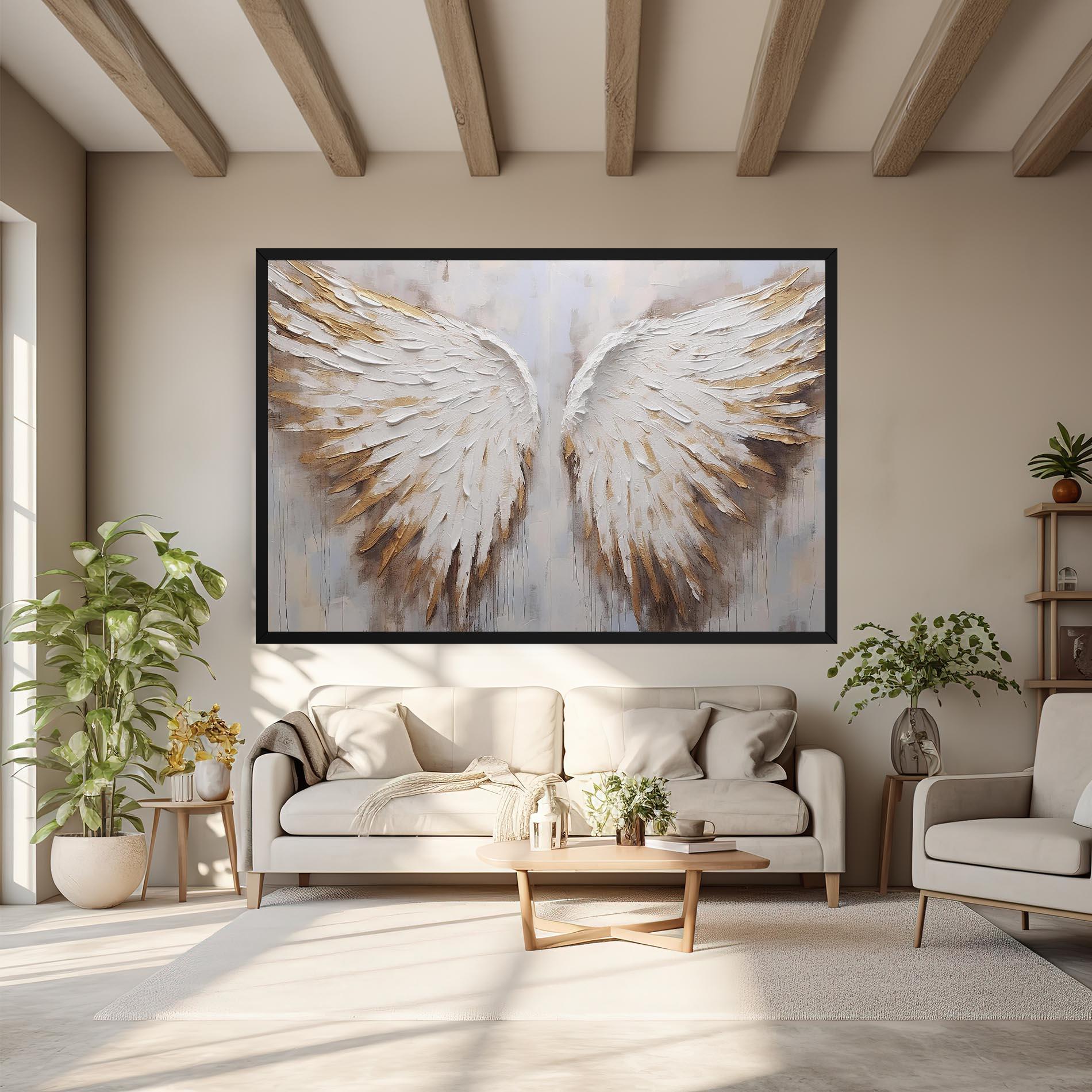 Картина на платно White Angel Wings mockup 6