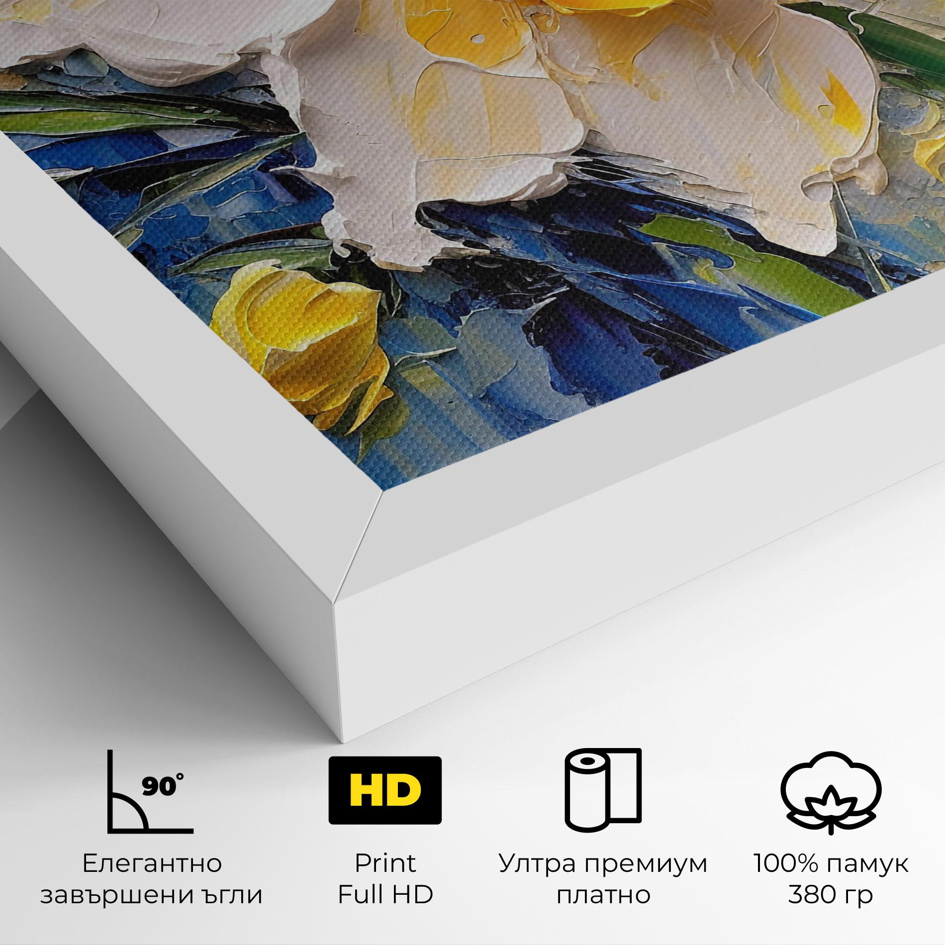 Картина на платно Abstract Flower Art mockup 4