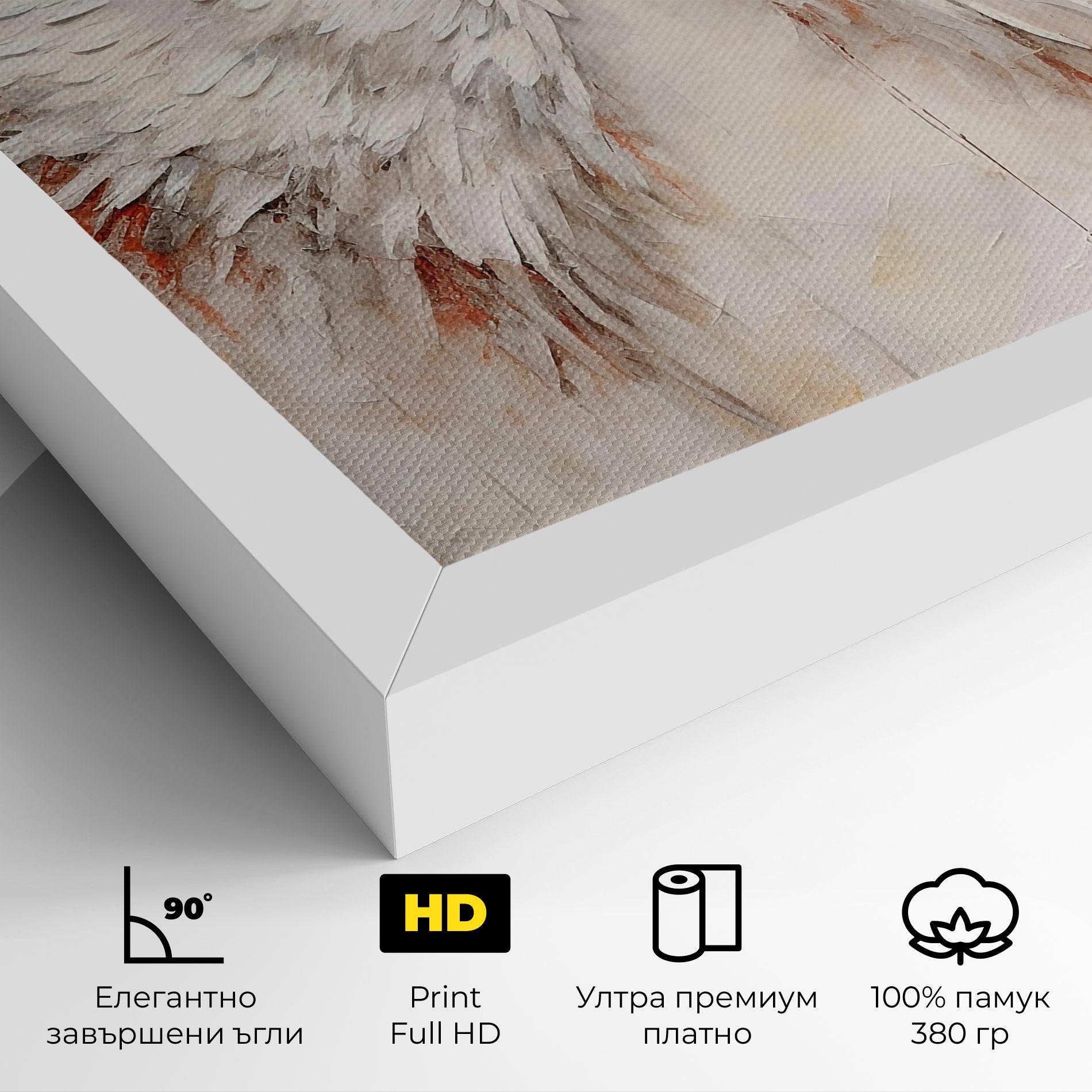 Картина на платно White Bloody Wings mockup 4