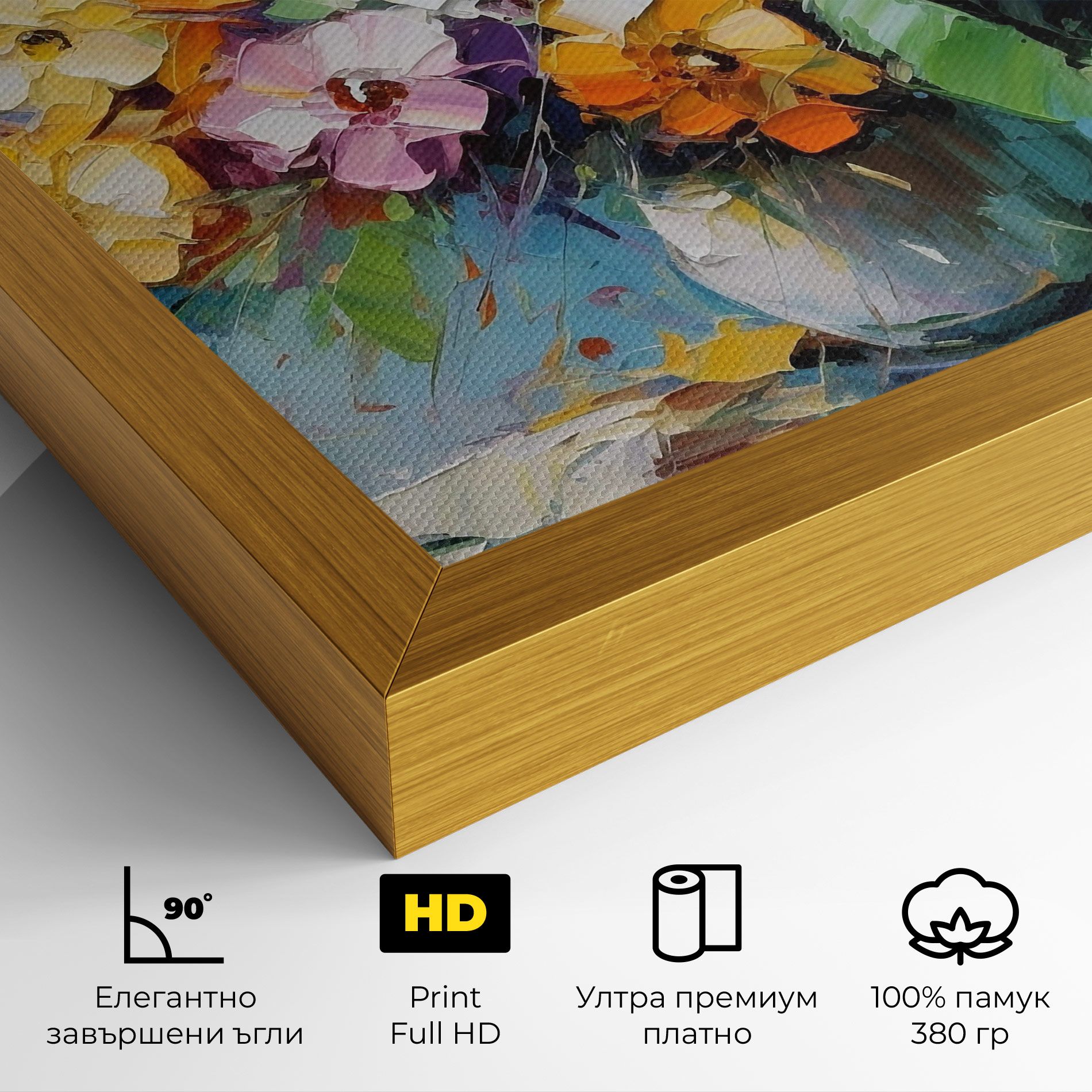 Colorfull Flowers Painting mockup 4