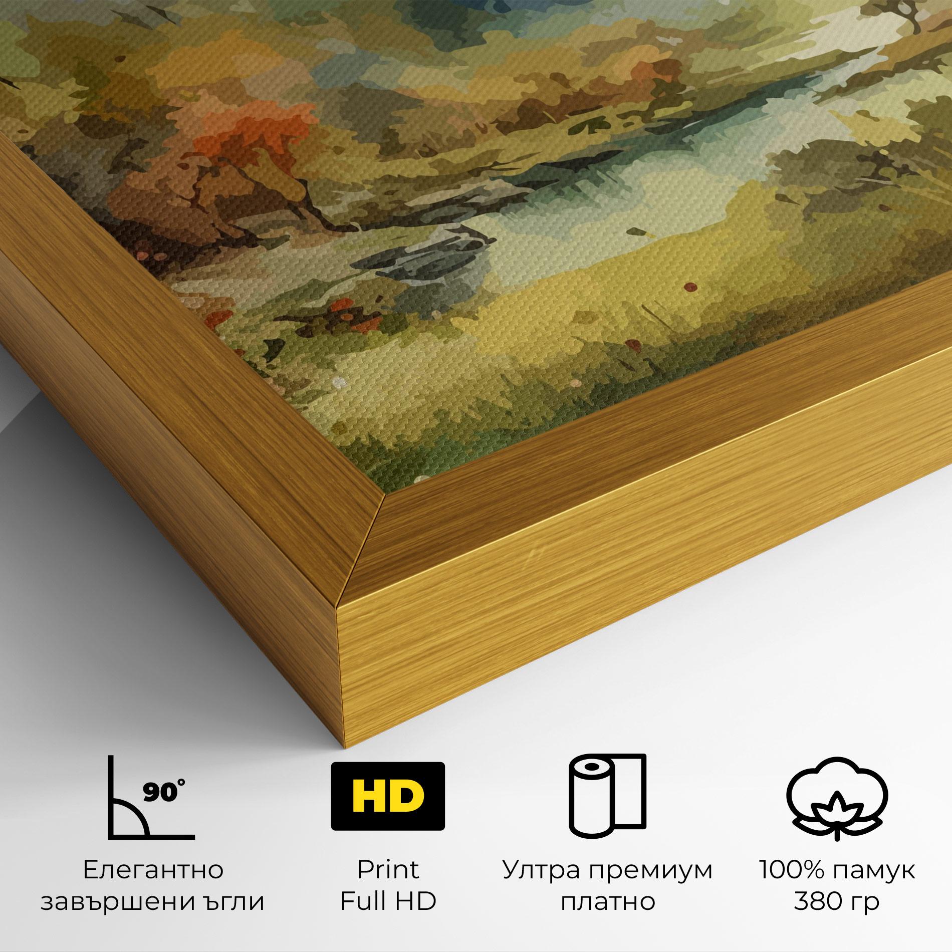 Картина на платно Nature Painting mockup 4