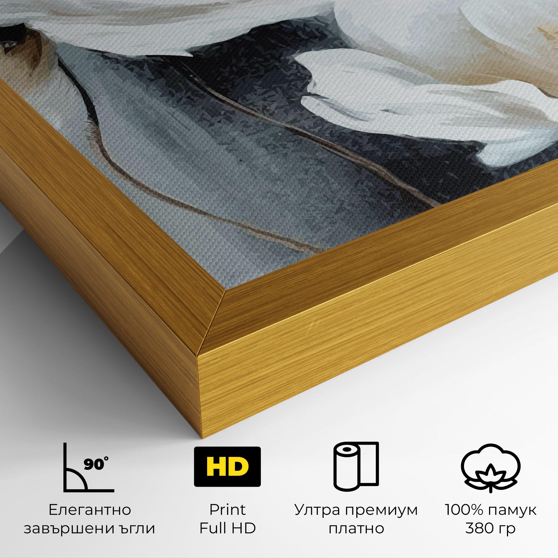 Картина на платно Paint Texture Flower mockup 4