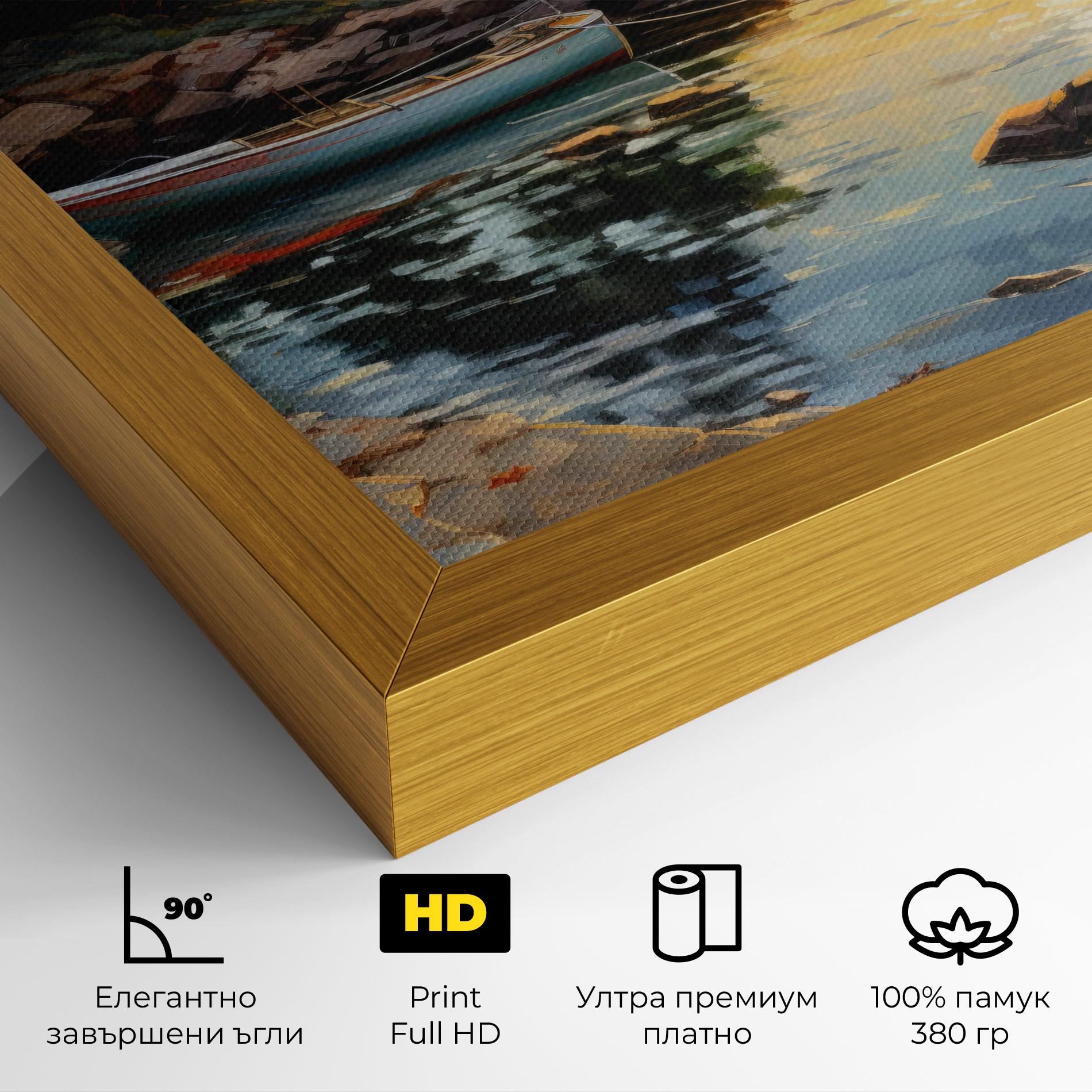 Картина на платно Sunset Sea Art mockup 4