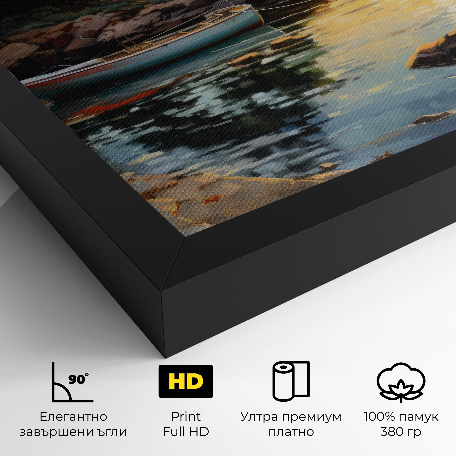 Картина на платно Sunset Sea Art mockup 4