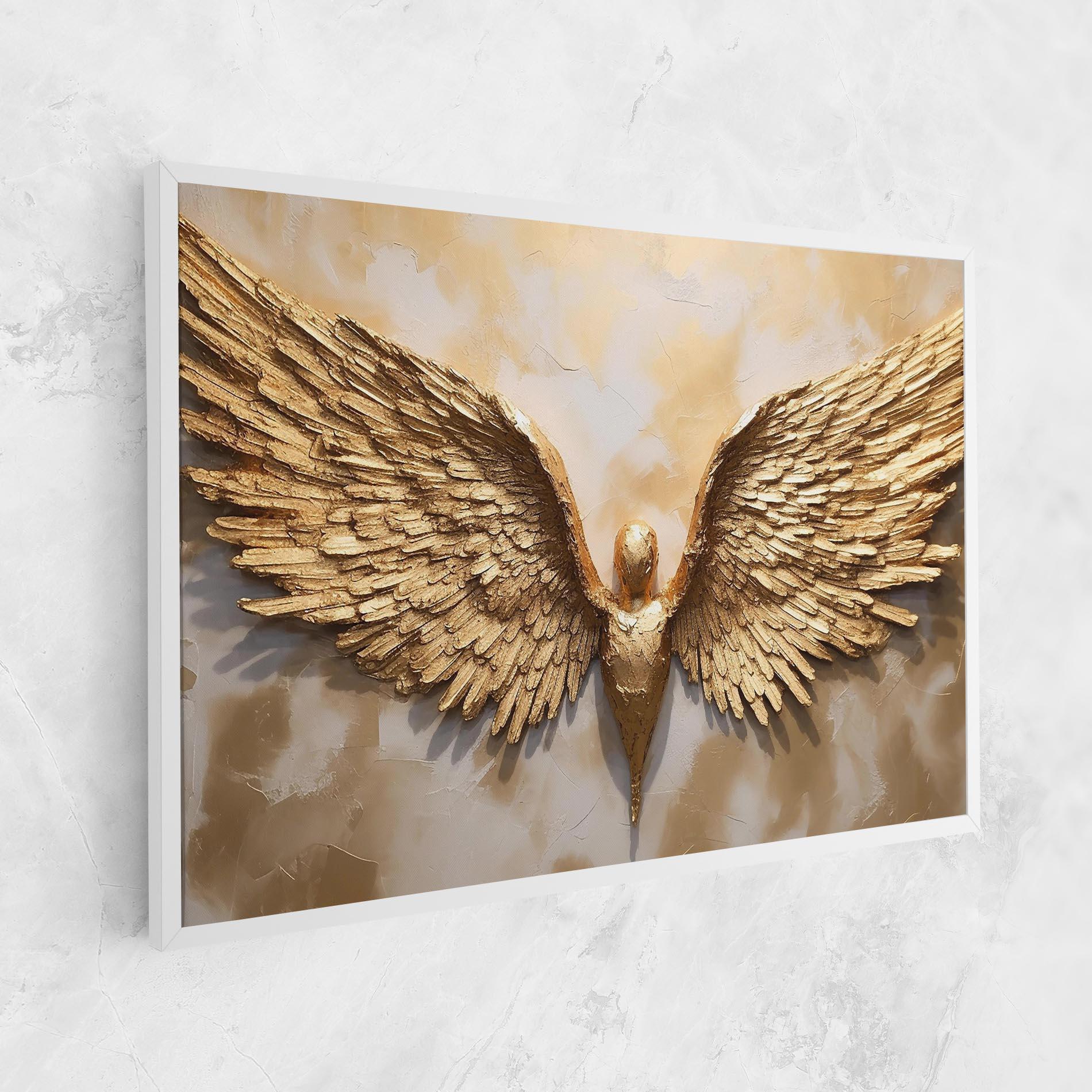 Картина на платно Beautiful Gold Wings mockup 1