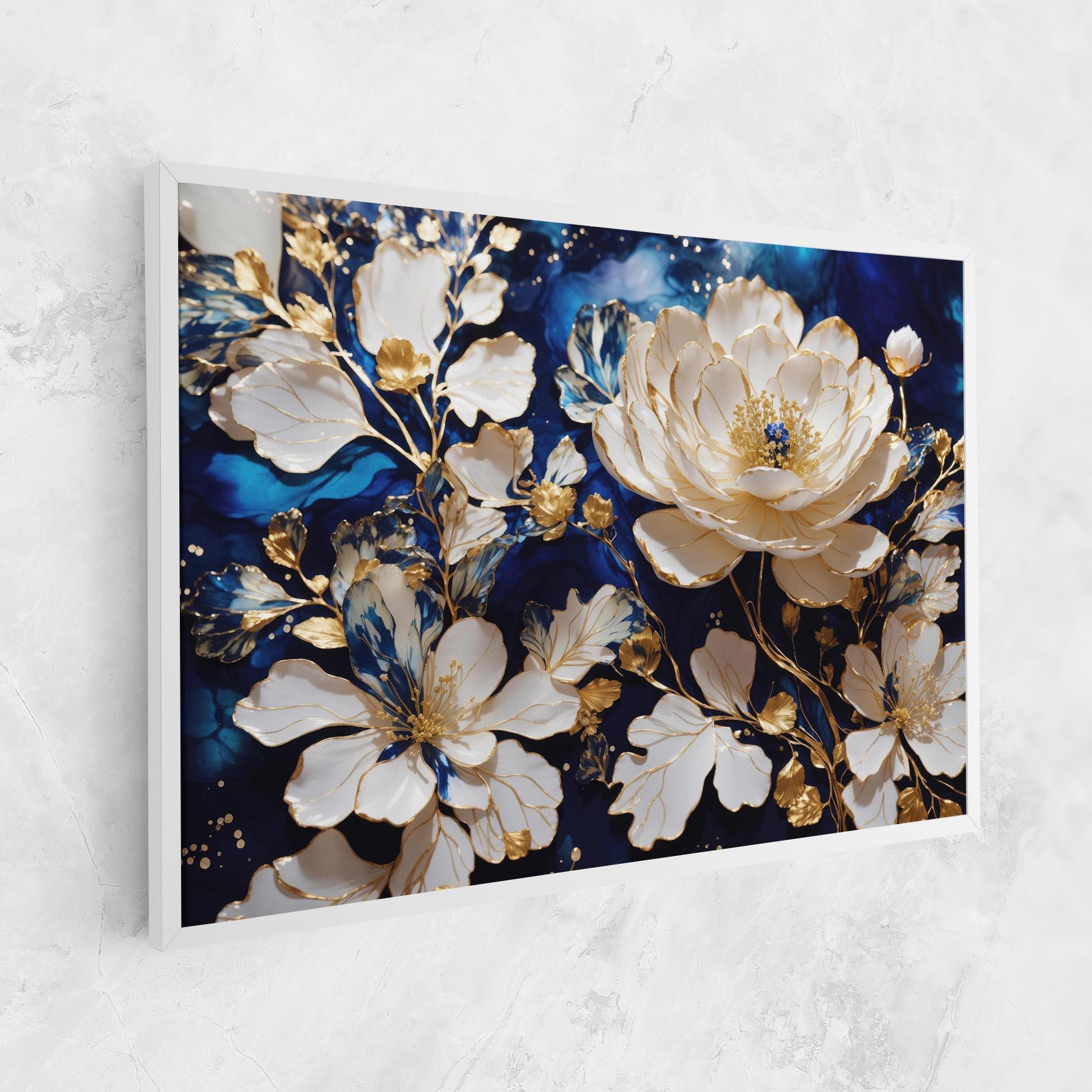 Картина на платно Beautiful Golden White Rose mockup 1