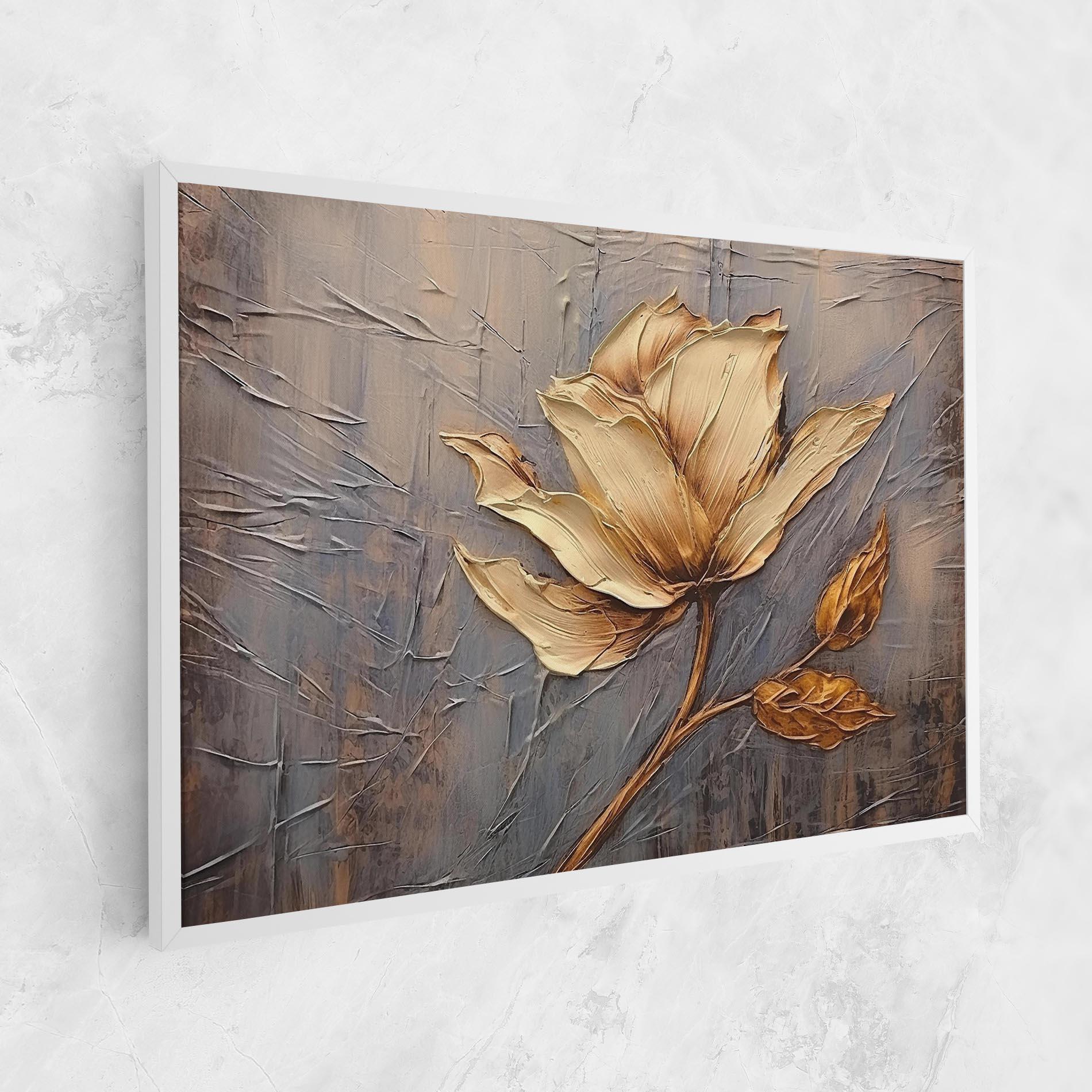 Картина на платно Cream Rose On Blue mockup 1