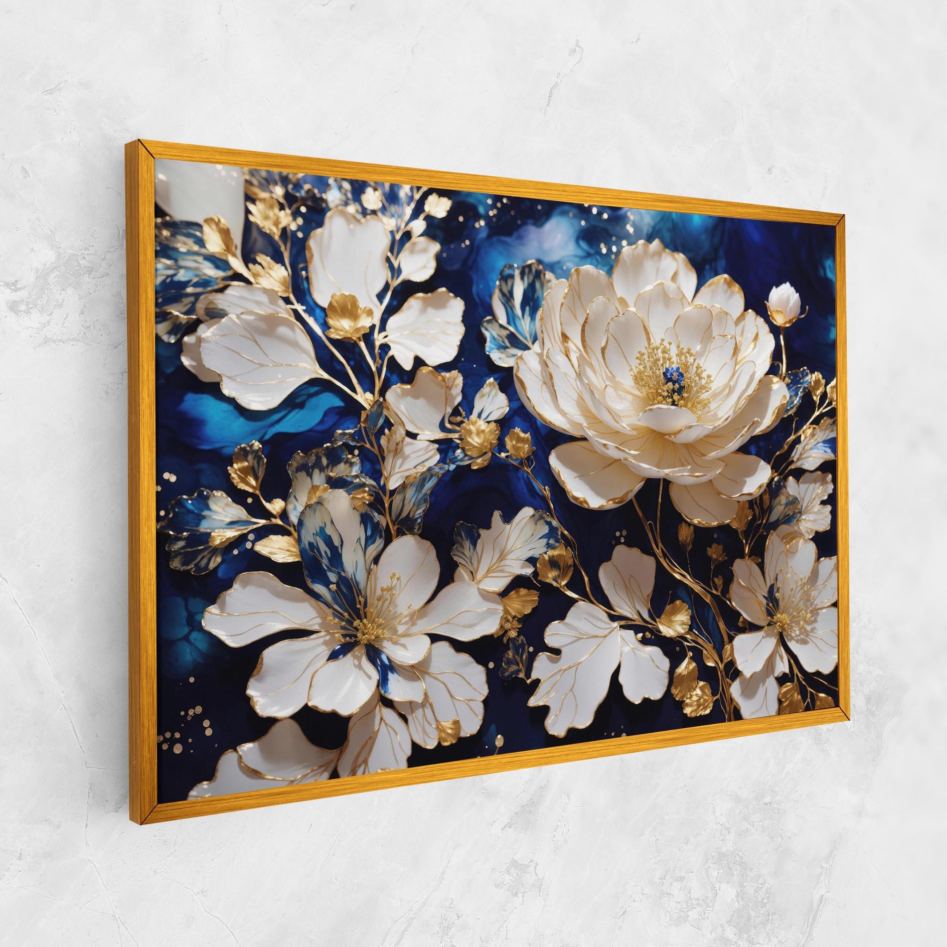 Картина на платно Beautiful Golden White Rose mockup 1