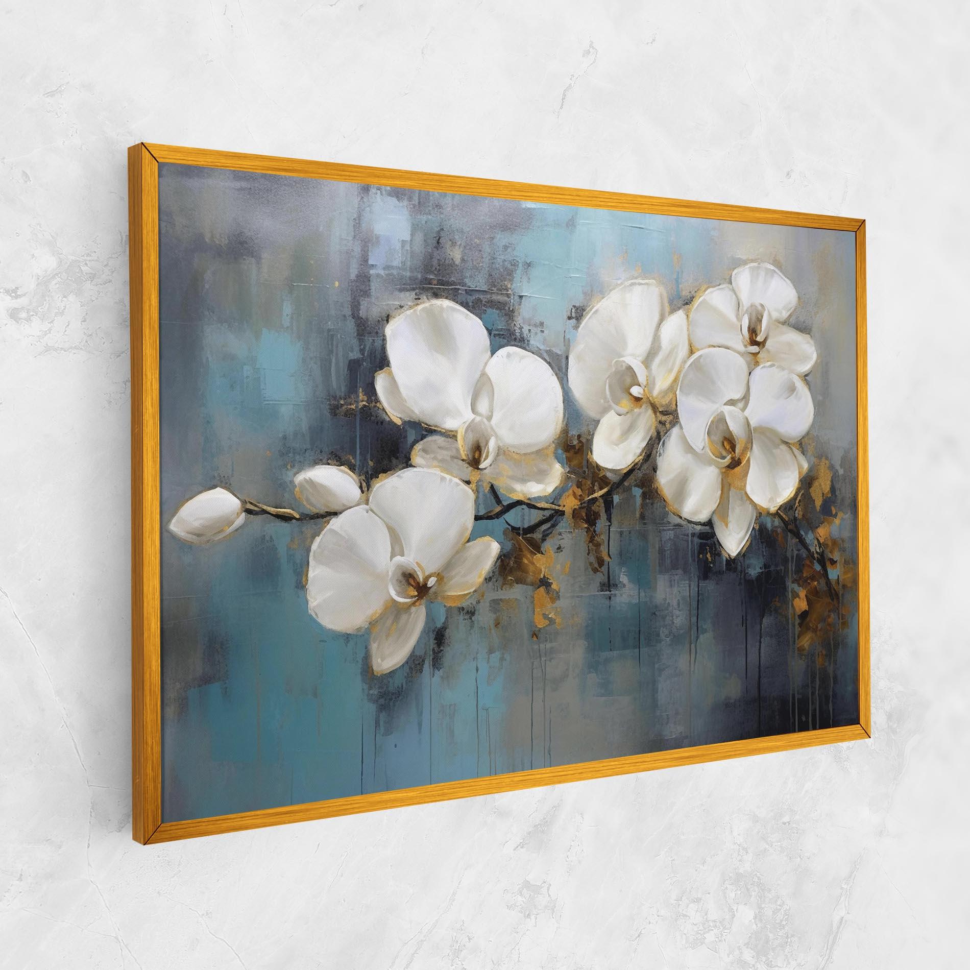 Картина на платно White Orchids Painting mockup 1