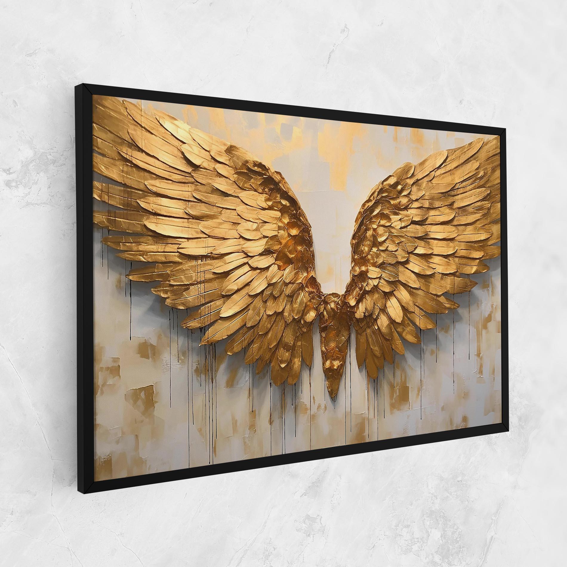 Картина на платно Golden Wings Art mockup 1