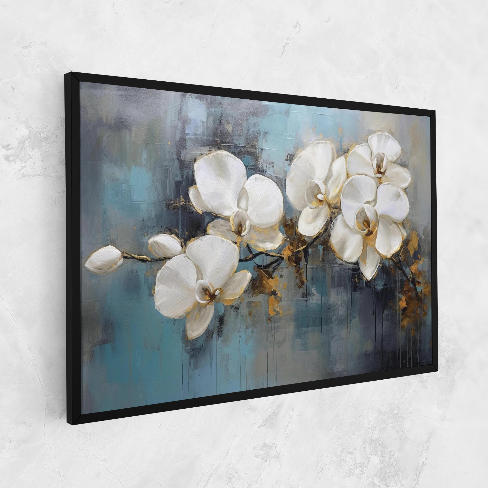 Картина на платно White Orchids Painting mockup 1