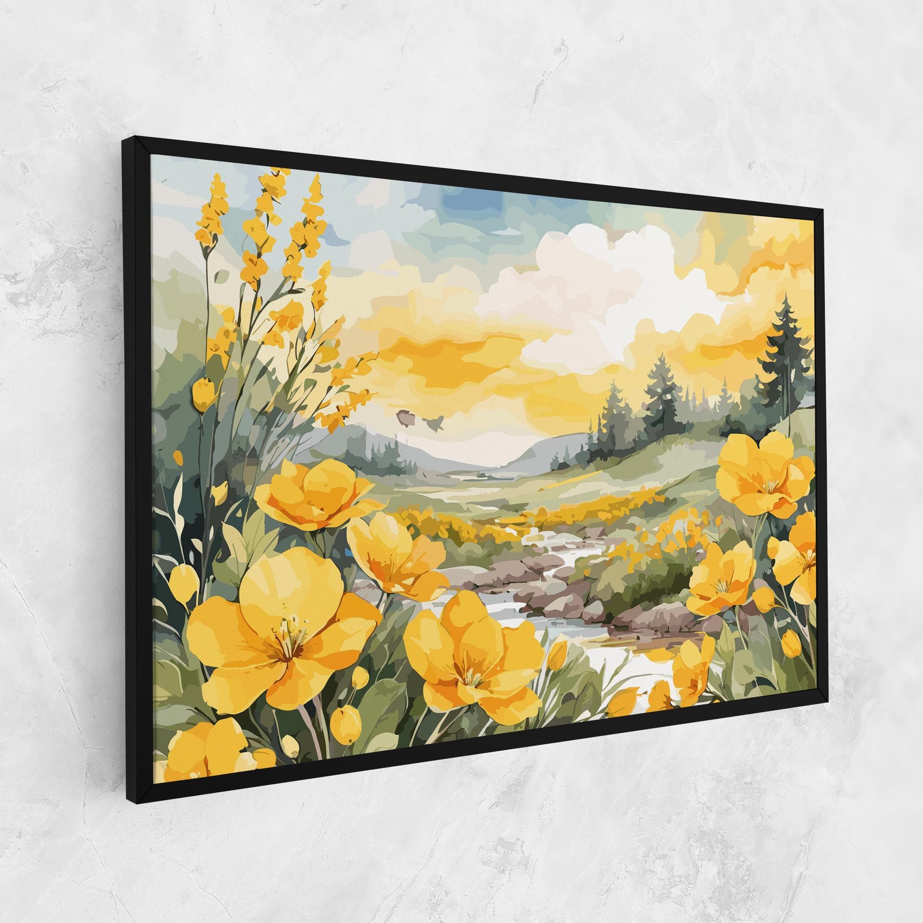 Yellow View Flower mockup 1