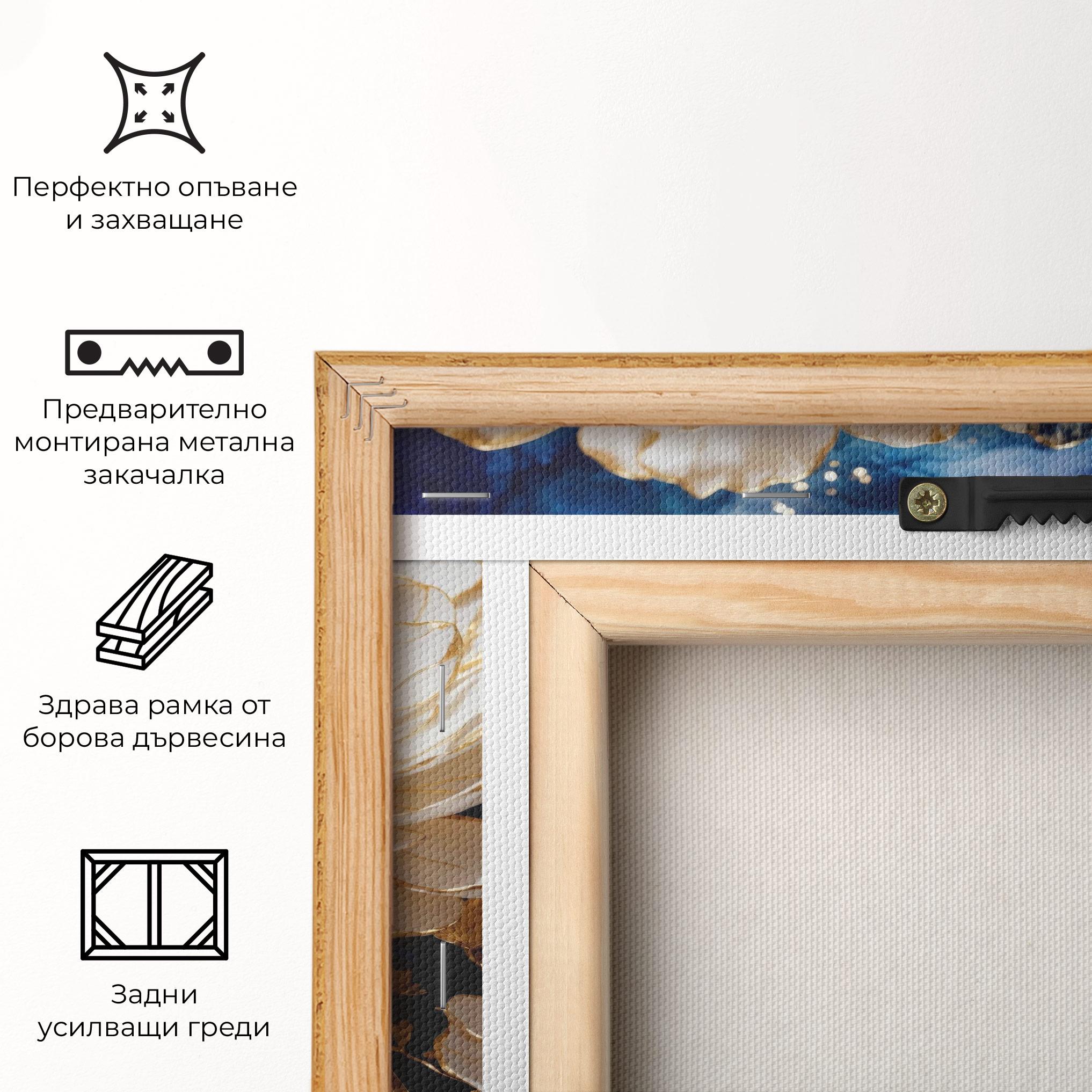 Картина на платно Beautiful Golden White Rose mockup 5