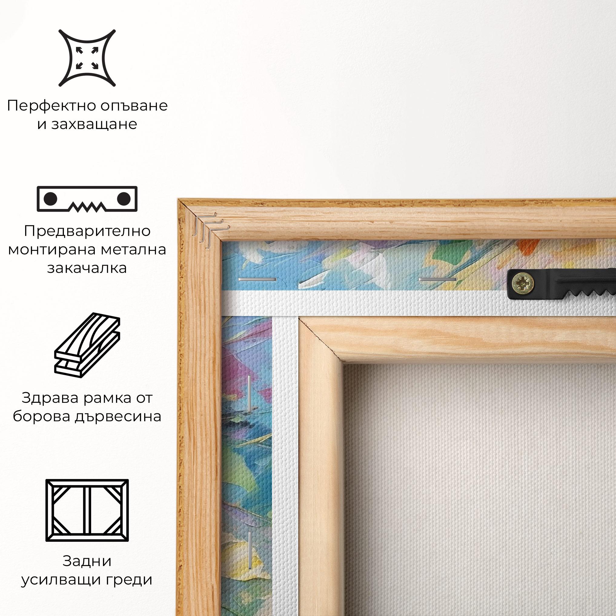 Картина на платно Colorfull Flowers Painting mockup 5