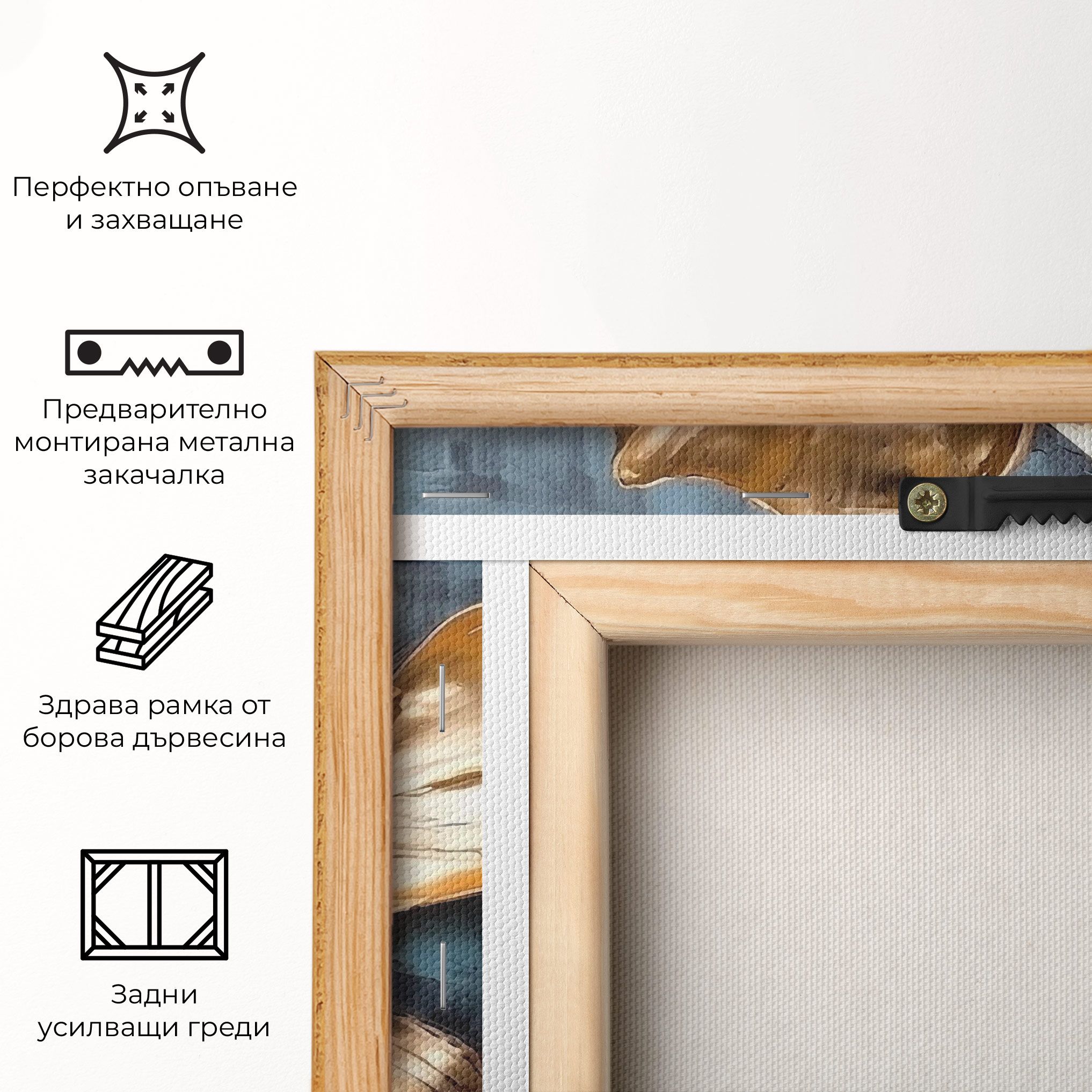 Golden Rose On Blue mockup 5