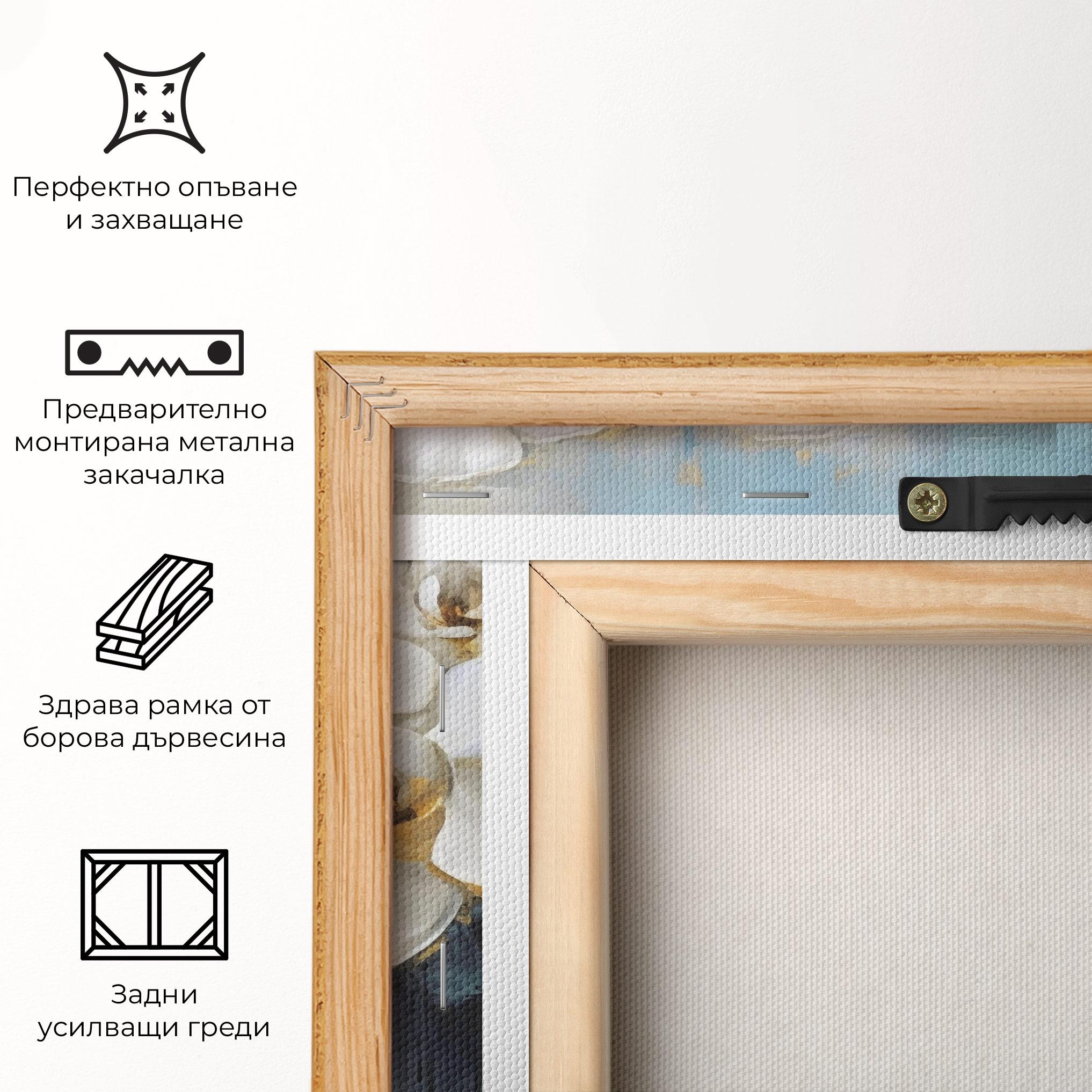 Картина на платно White Orchids Painting mockup 5