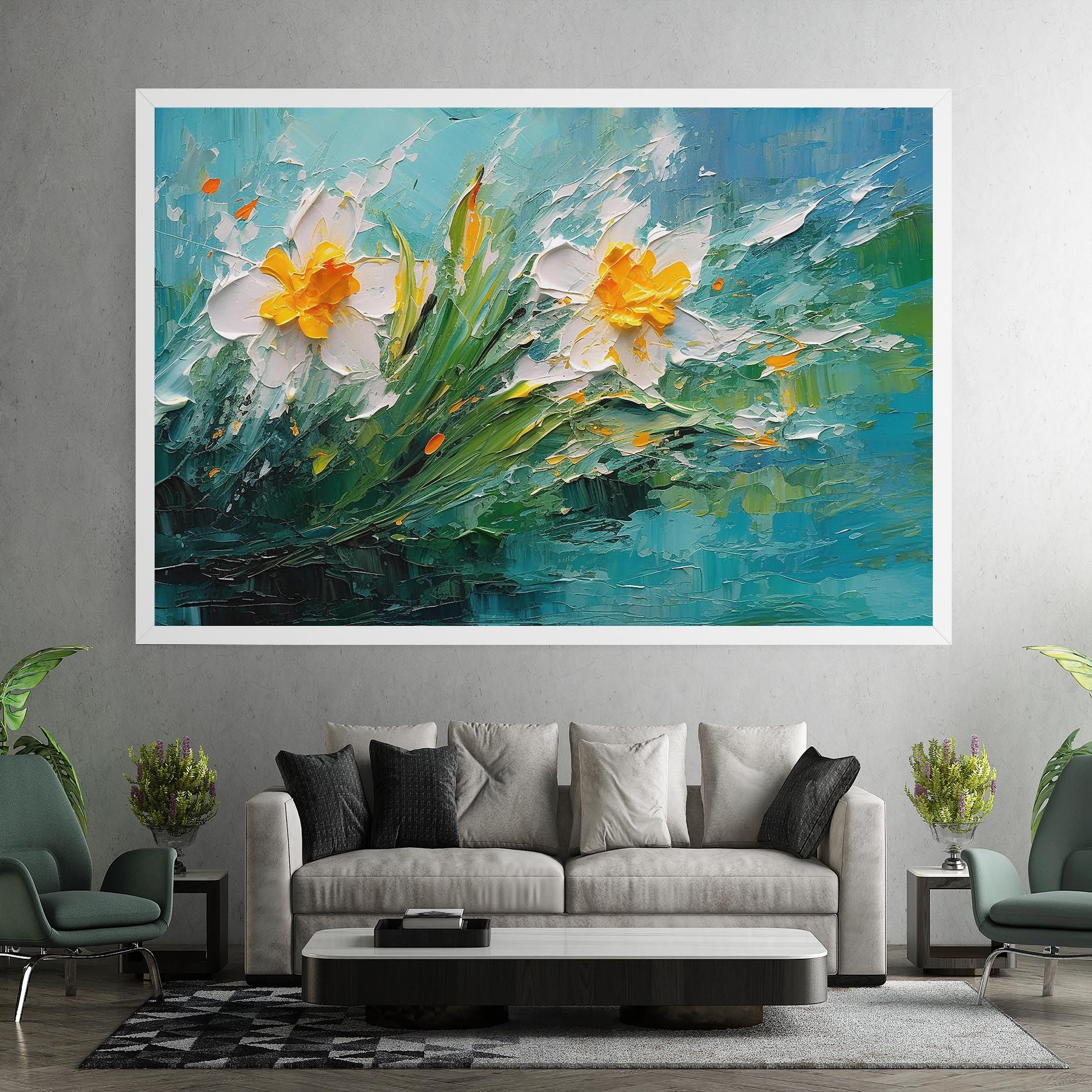 Abstract Flower Painting mockup 7