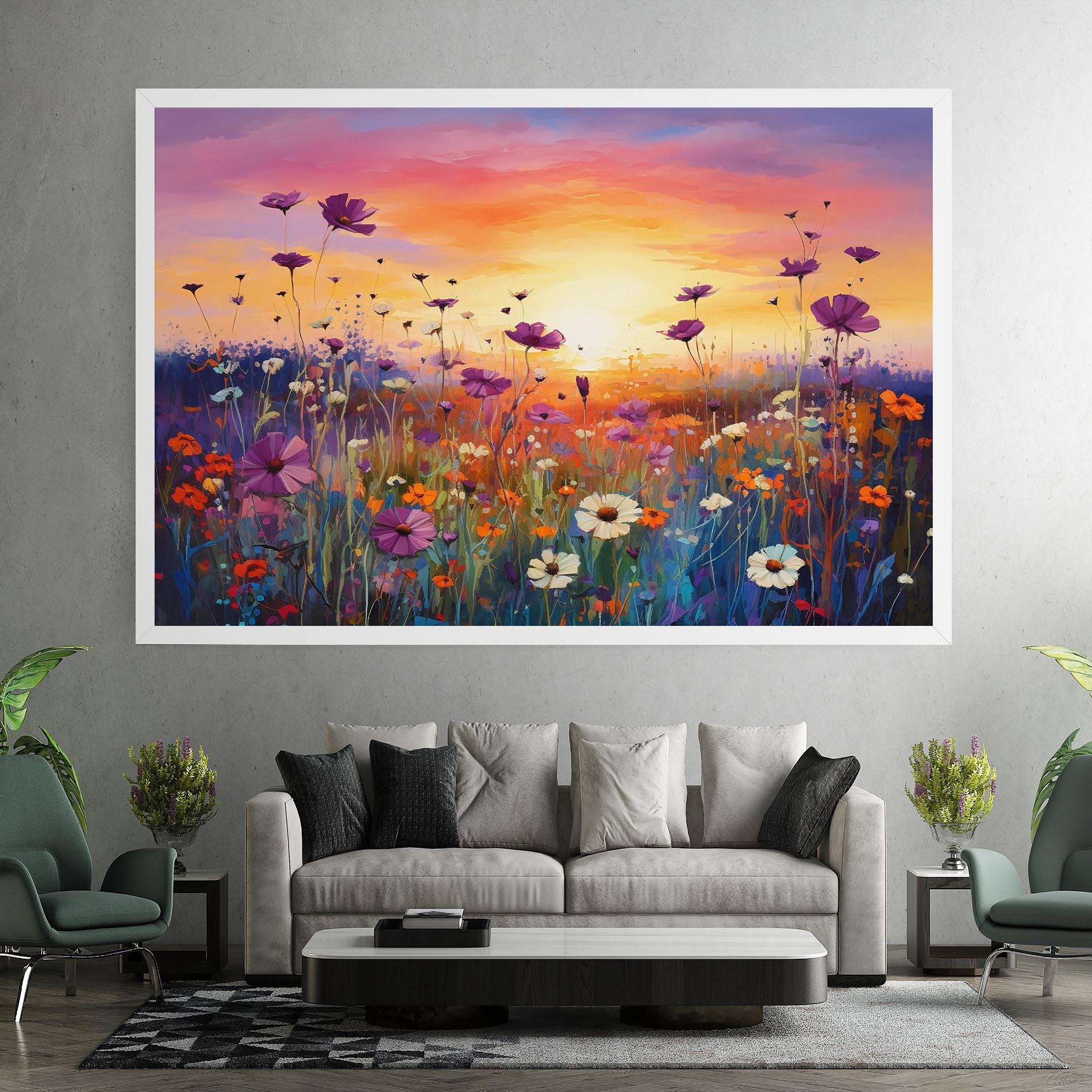 Картина на платно Dreamy Field Flowers mockup 7