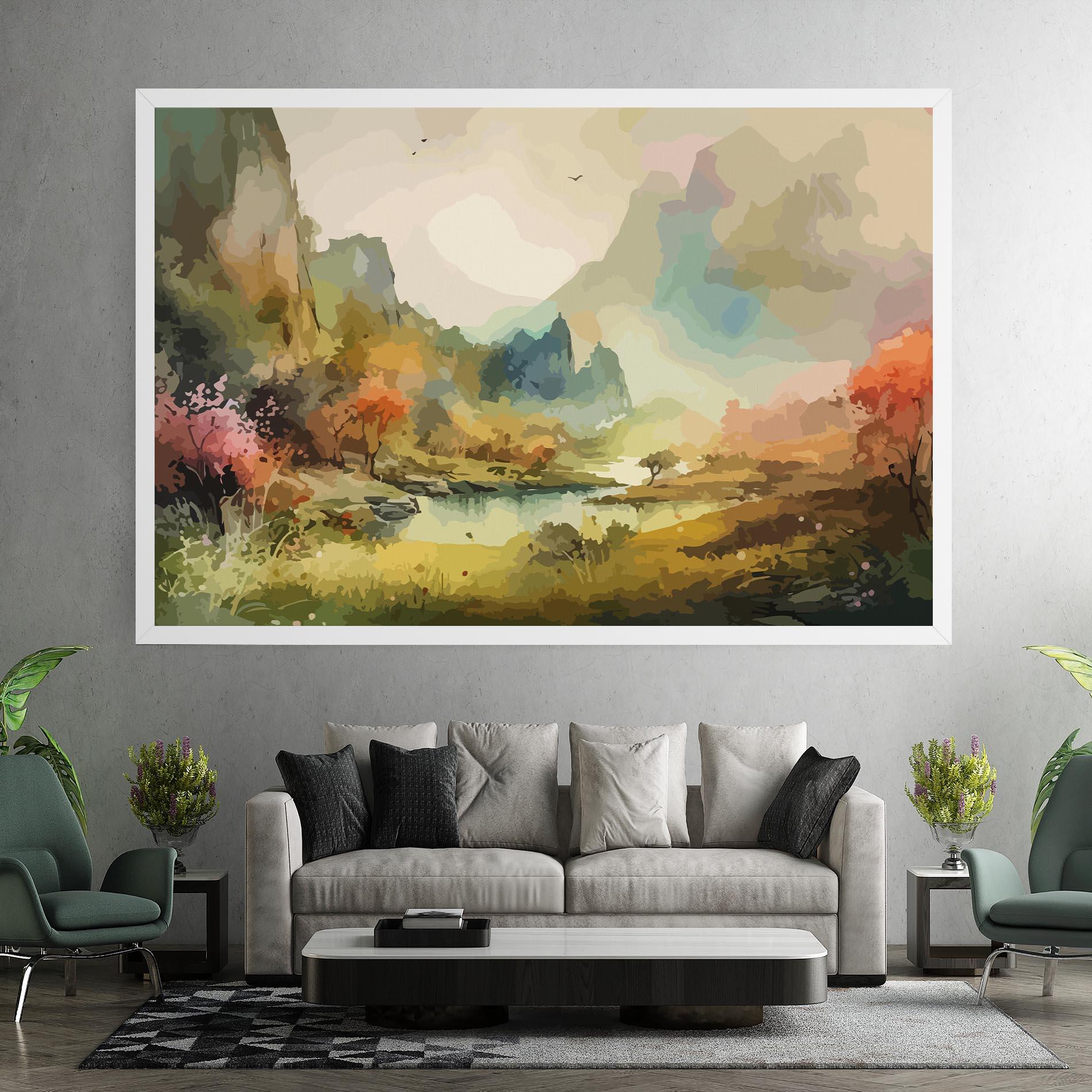 Картина на платно Nature Painting mockup 7