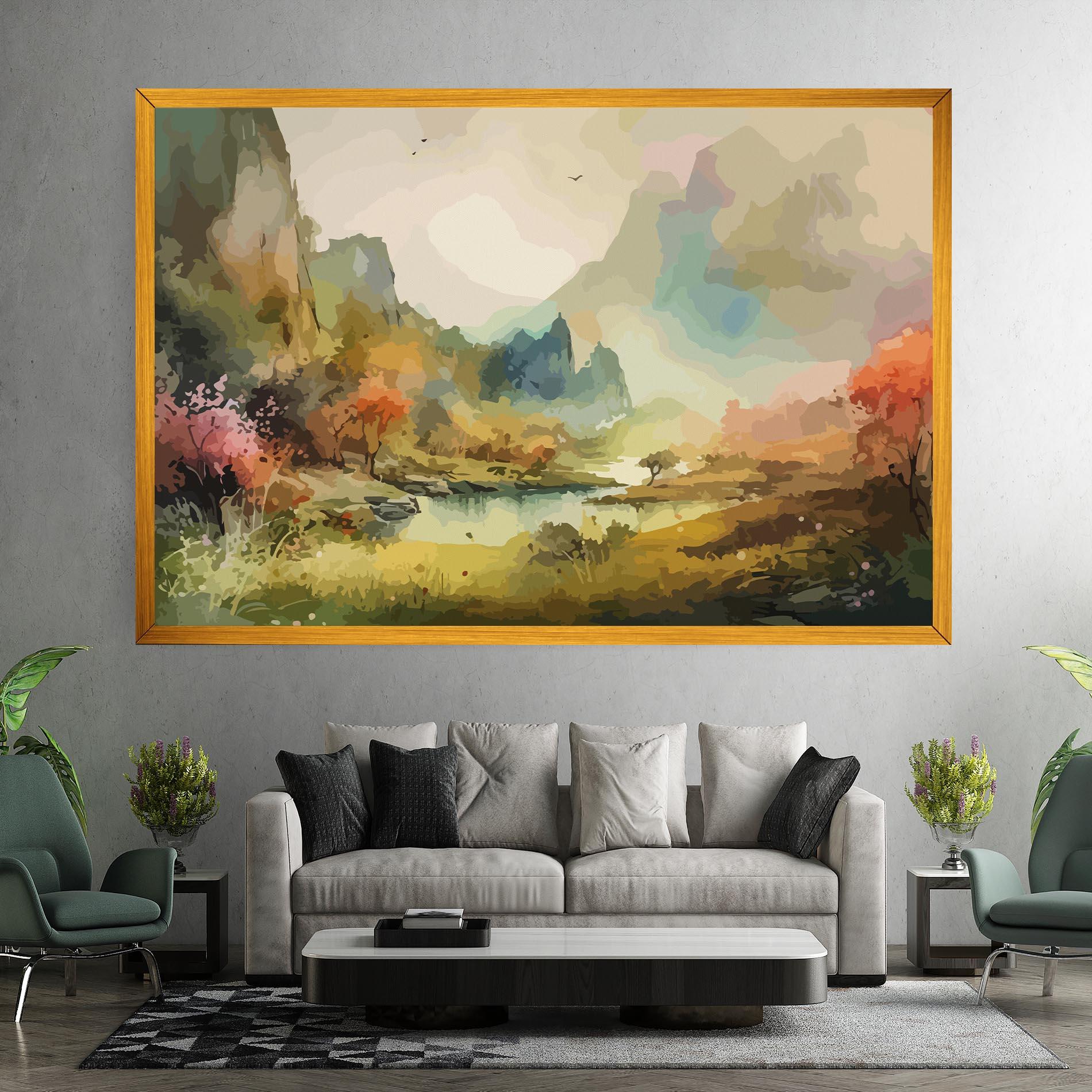 Картина на платно Nature Painting mockup 7