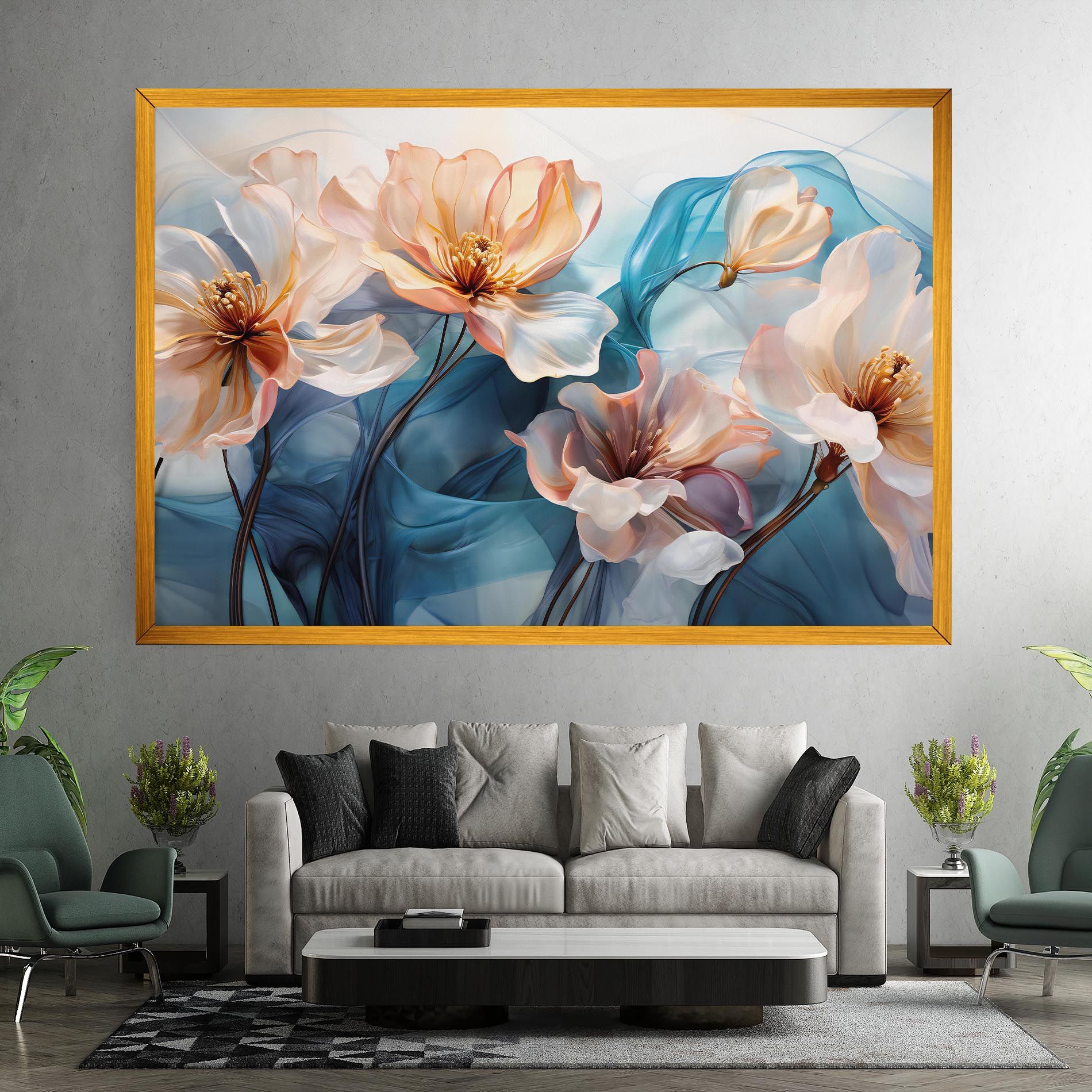 Pink Flowers Floating mockup 7