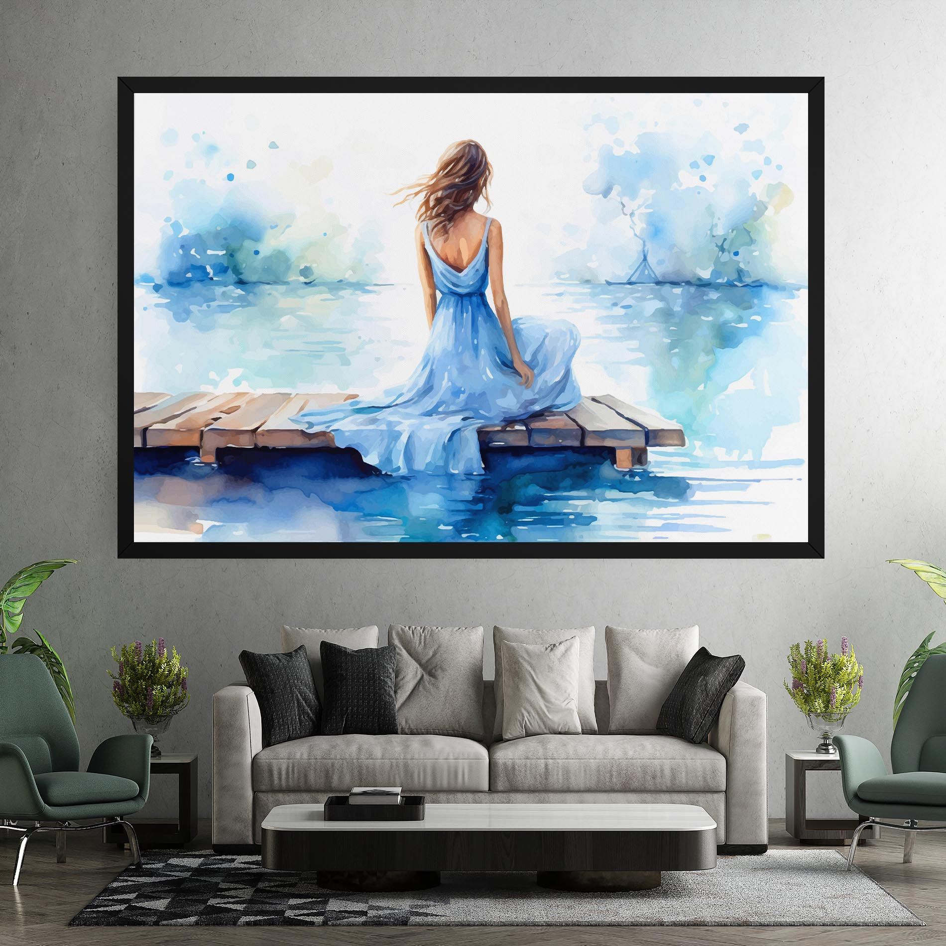 Lake Blue Woman mockup 7