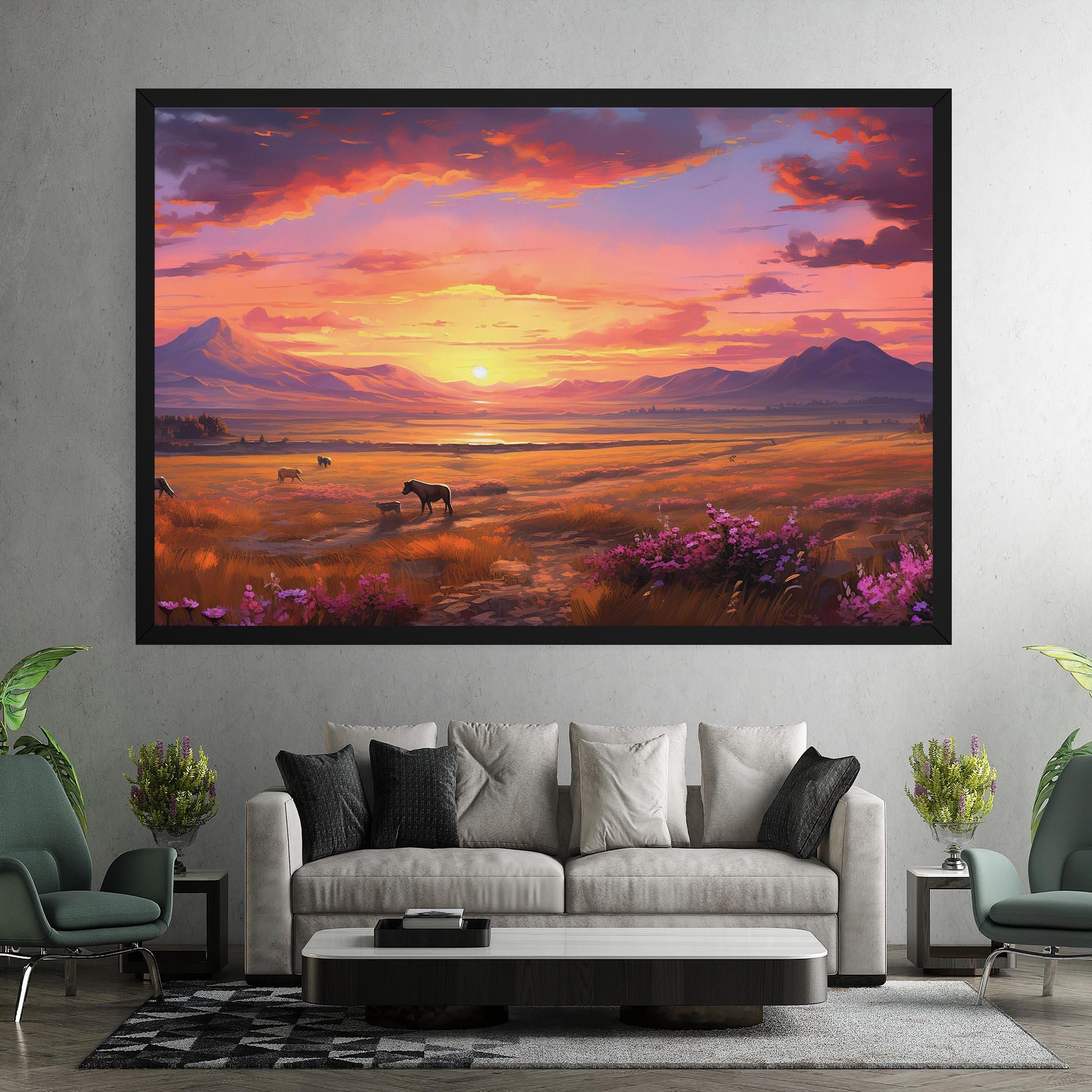 Картина на платно Wild Horses Art mockup 7