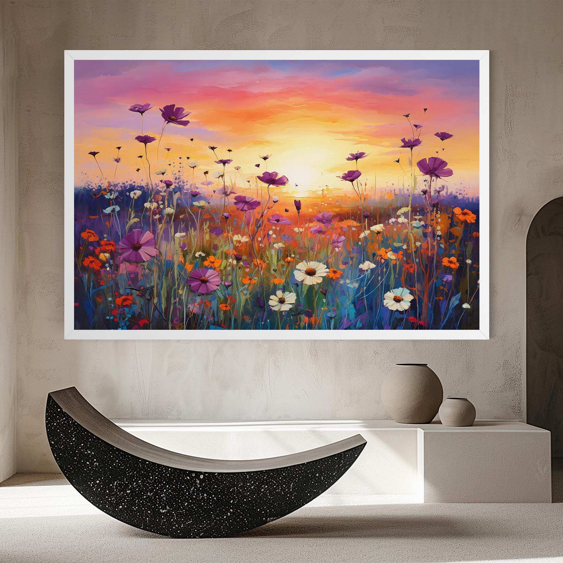 Картина на платно Dreamy Field Flowers mockup 8