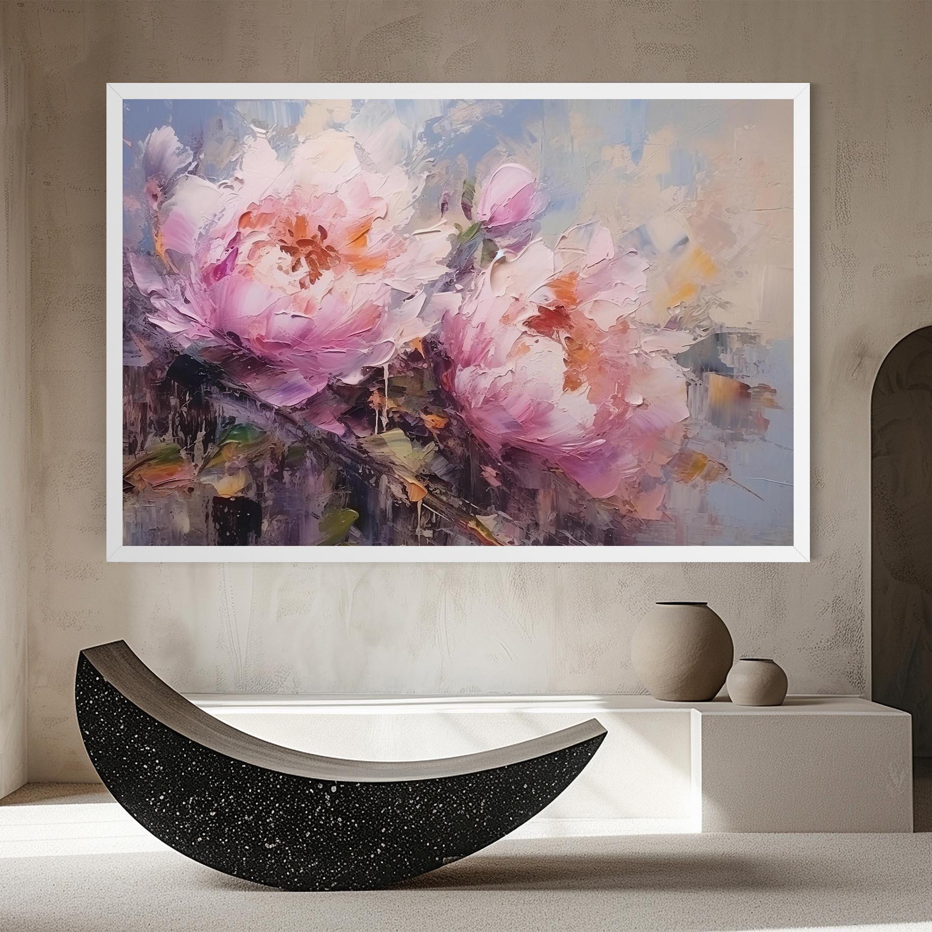 Картина на платно Peony Art mockup 8