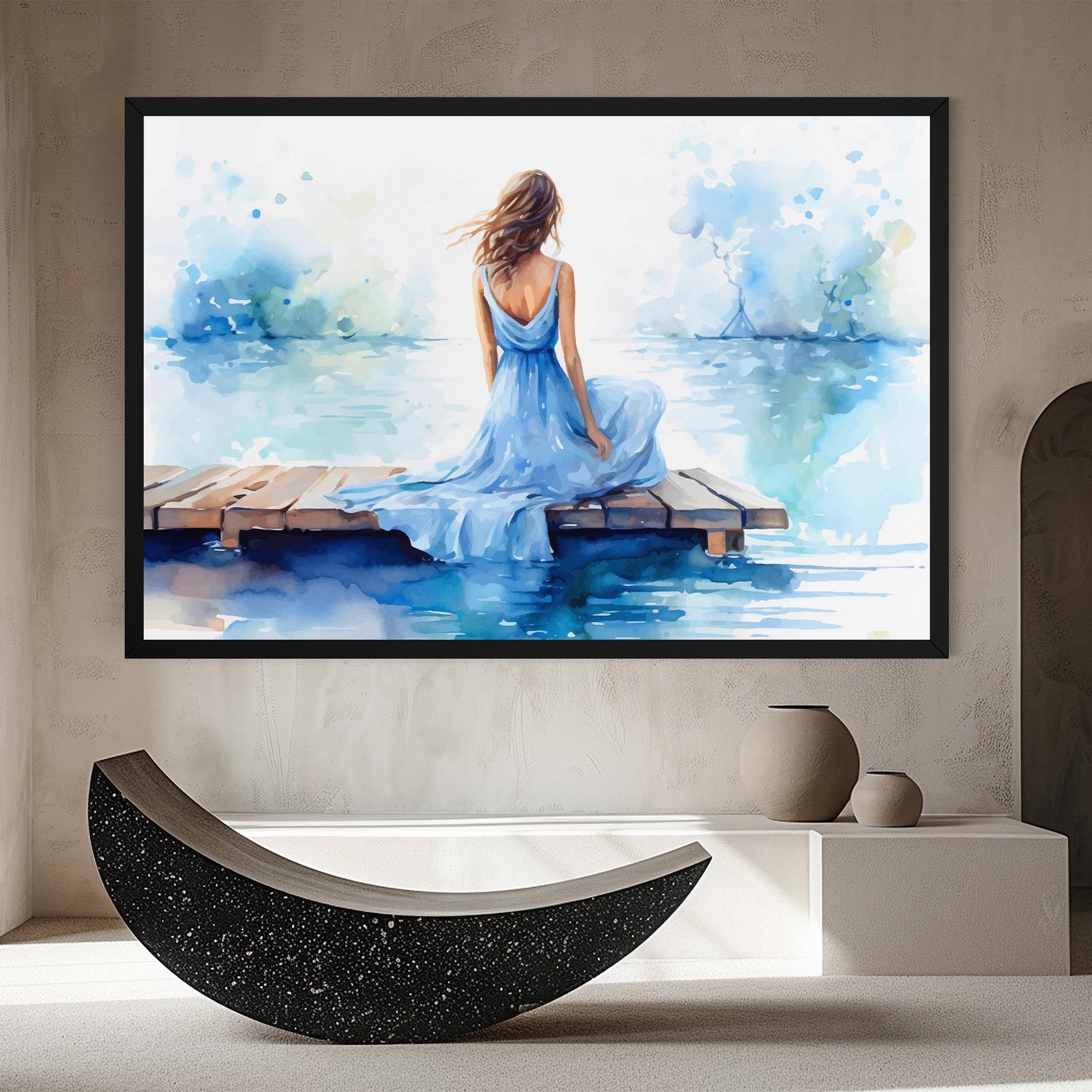 Lake Blue Woman mockup 8