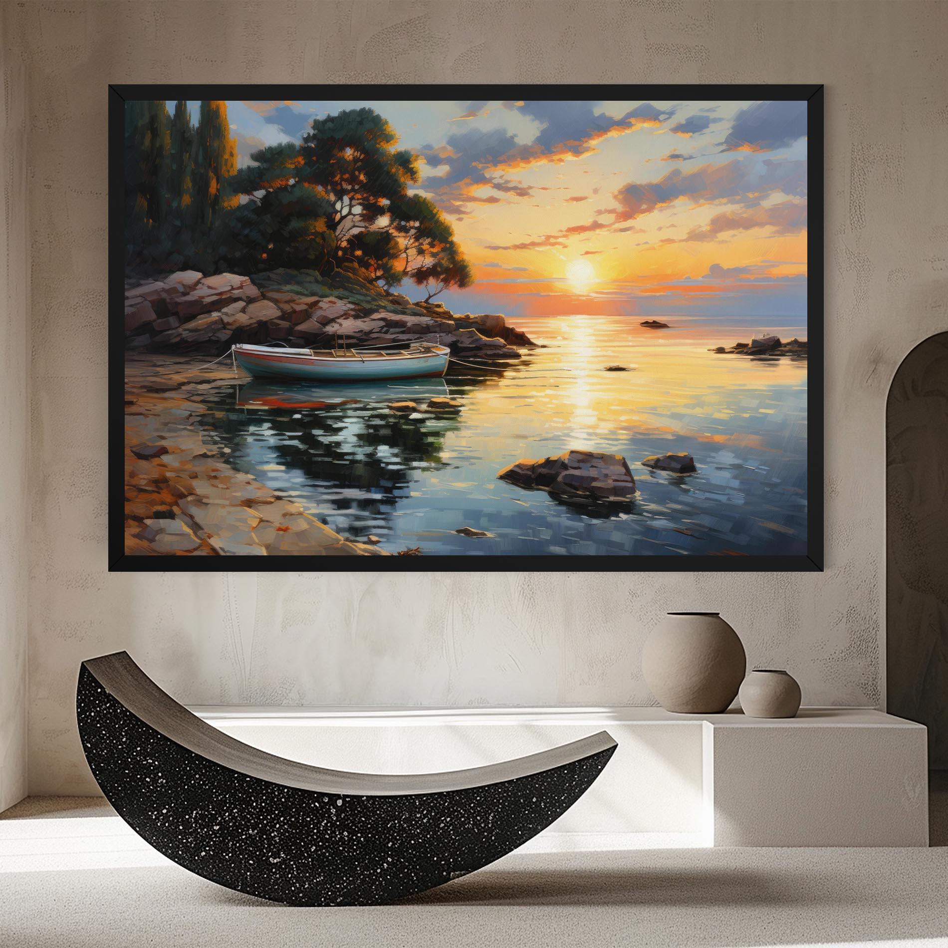 Картина на платно Sunset Sea Art mockup 8