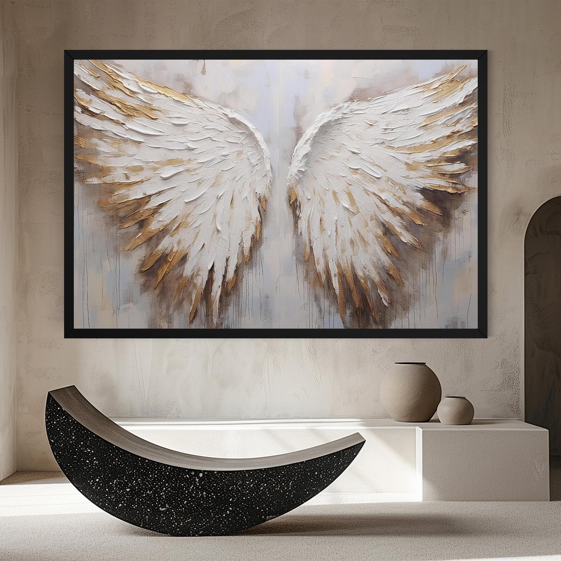 Картина на платно White Angel Wings mockup 8