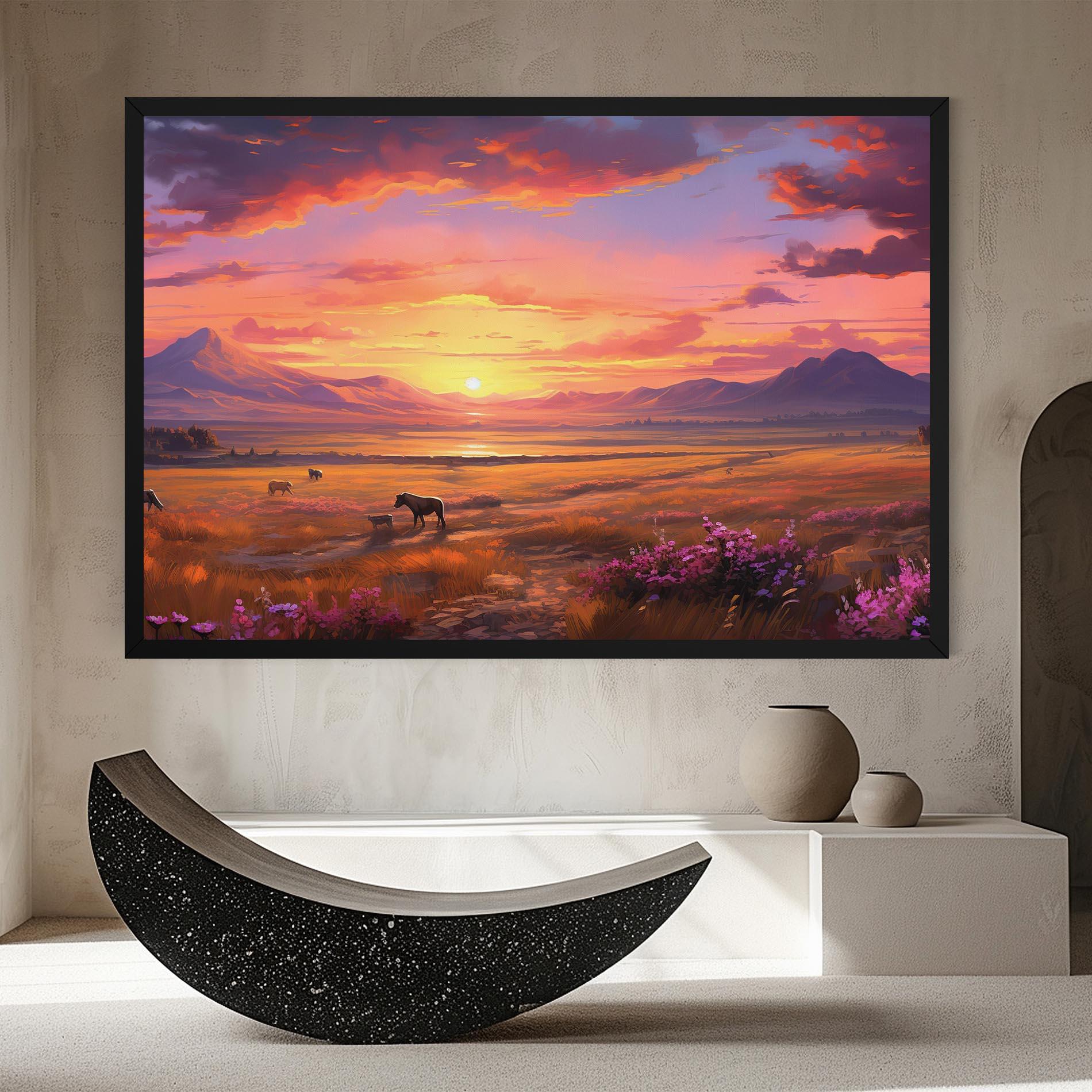 Картина на платно Wild Horses Art mockup 8