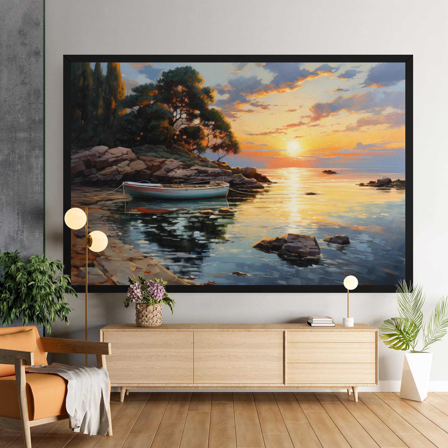 Картина на платно Sunset Sea Art mockup 9