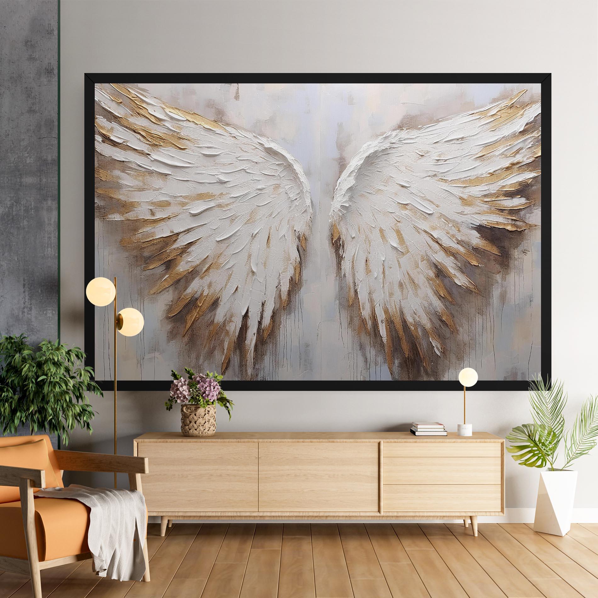 Картина на платно White Angel Wings mockup 9