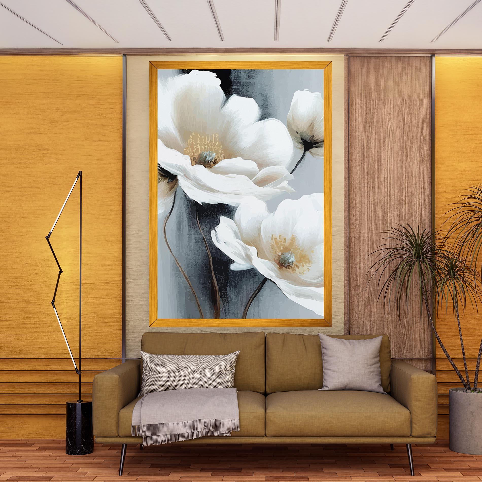 Картина на платно Paint Texture Flower mockup 9