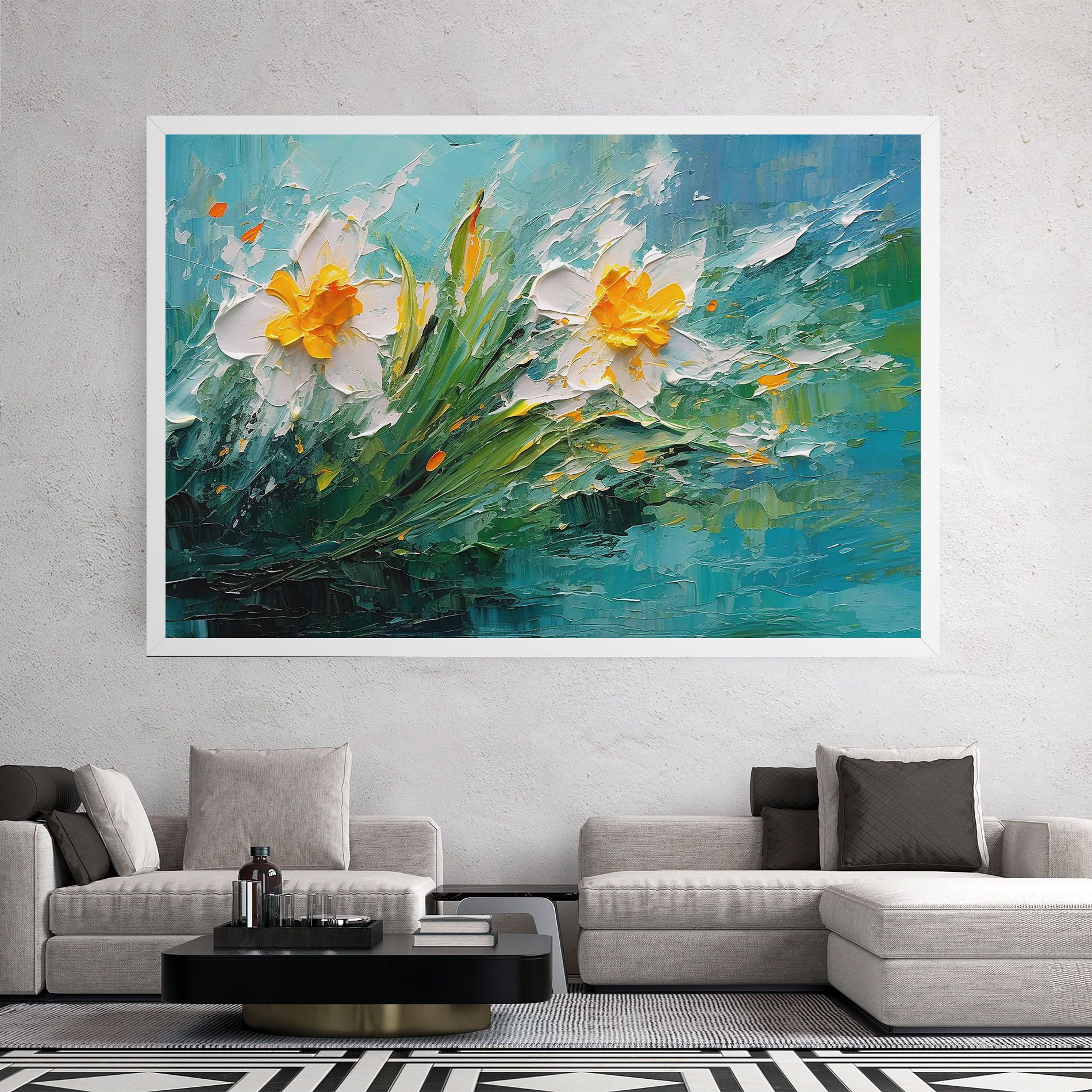 Abstract Flower Painting mockup 2