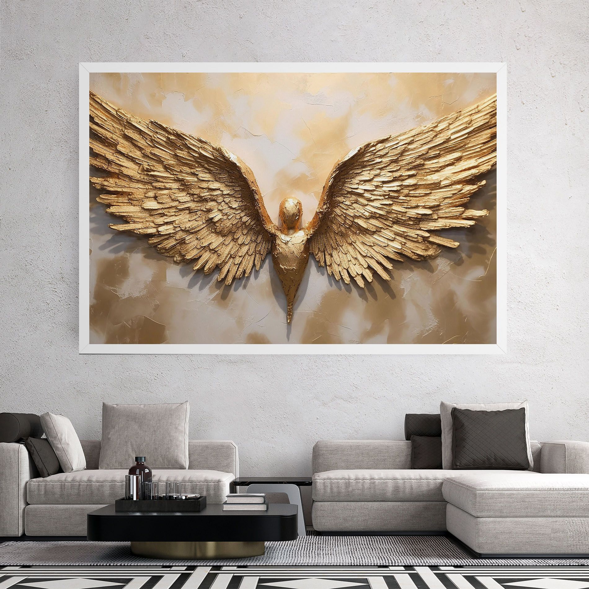 Beautiful Gold Wings mockup 2